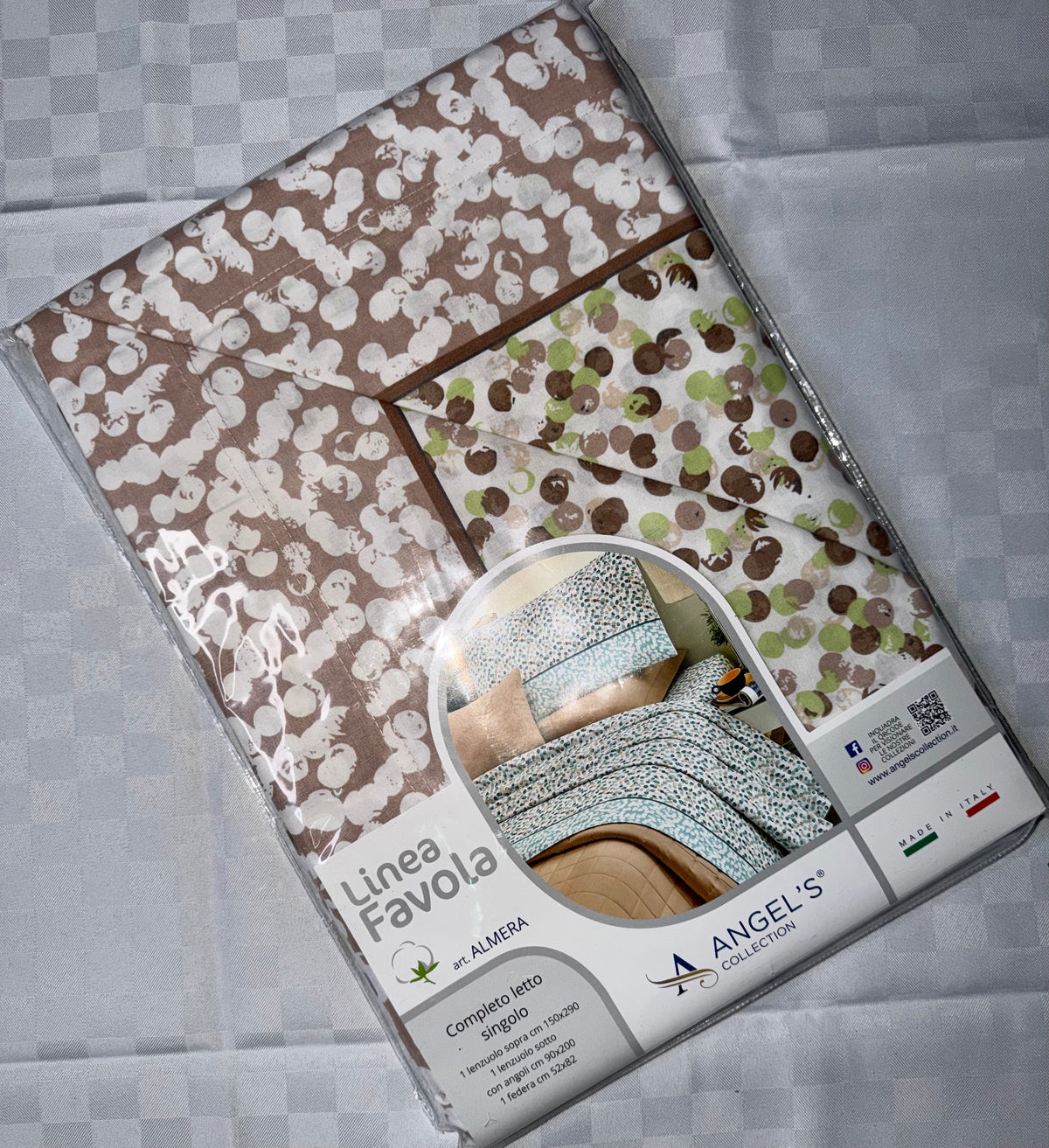COMPLETO LENZUOLA SINGOLO IN 100% COTONE contiene Lenzuolo sopra,Lenzuolo sotto con angoli e Federa