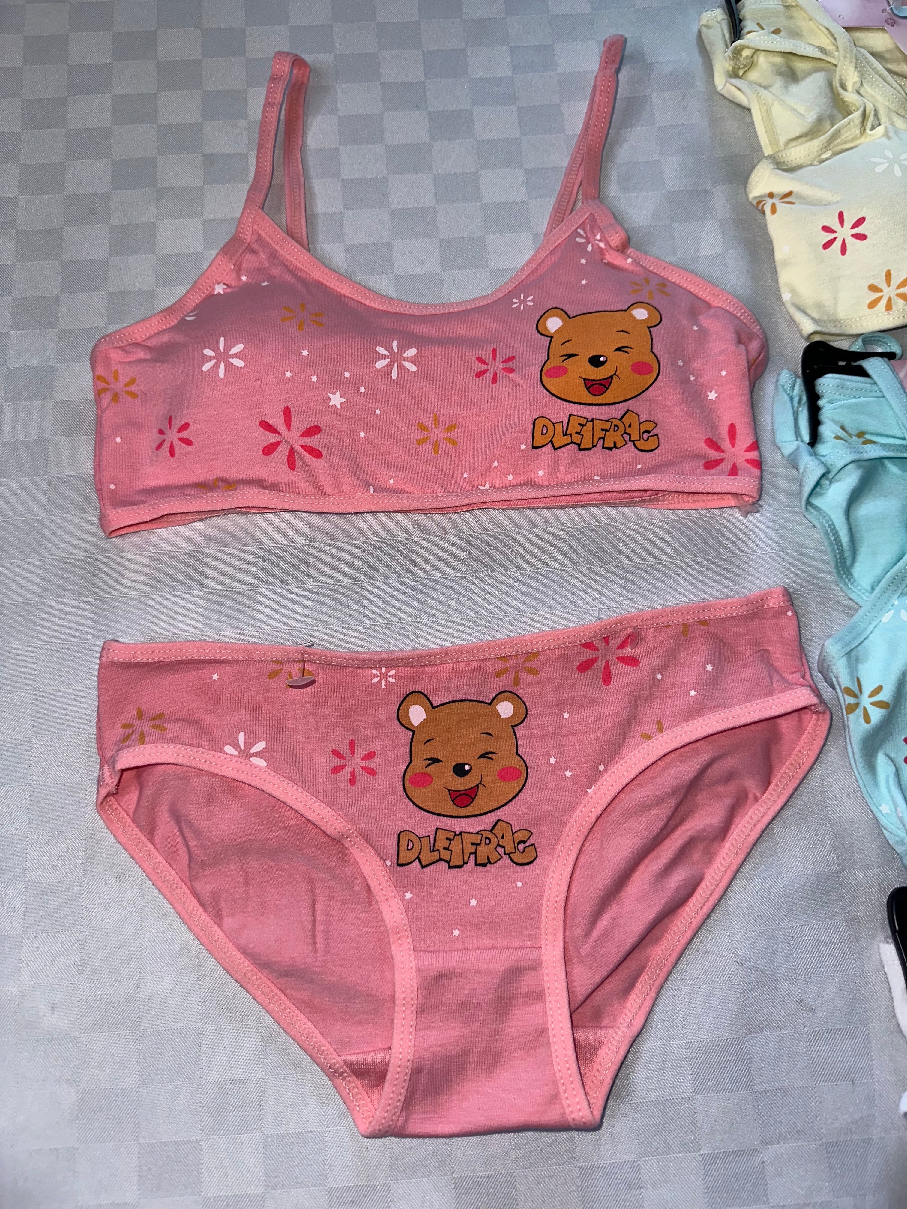COMPLETO INTIMO BIMBA BRASSIERE e SLIP in cotone
