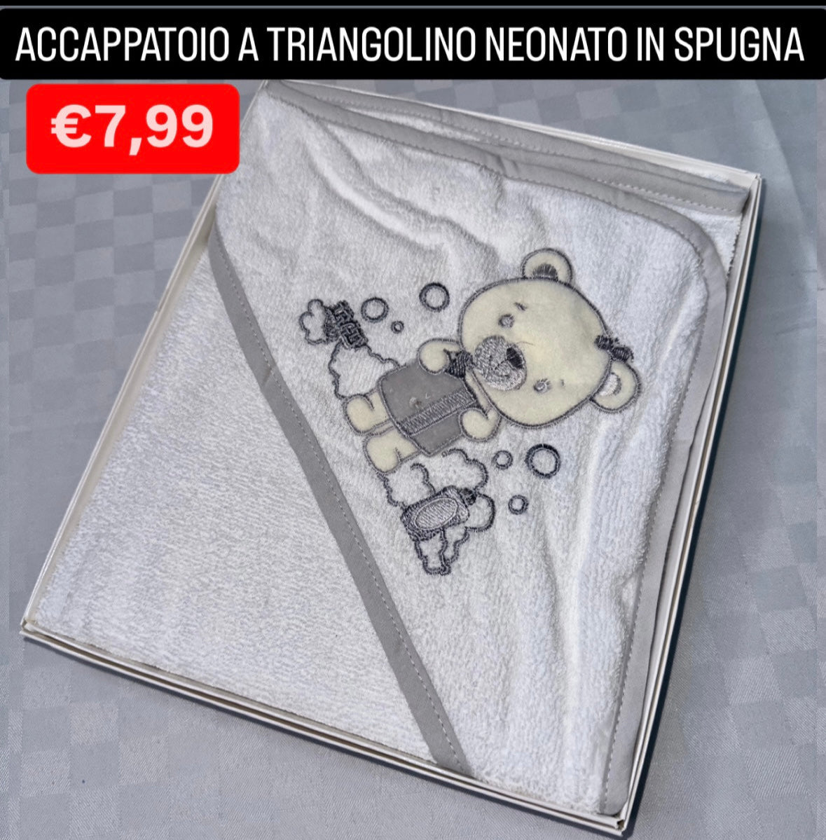 ACCAPPATOIO A TRIANGOLINO NEONATO IN SPUGNA Taglia unica