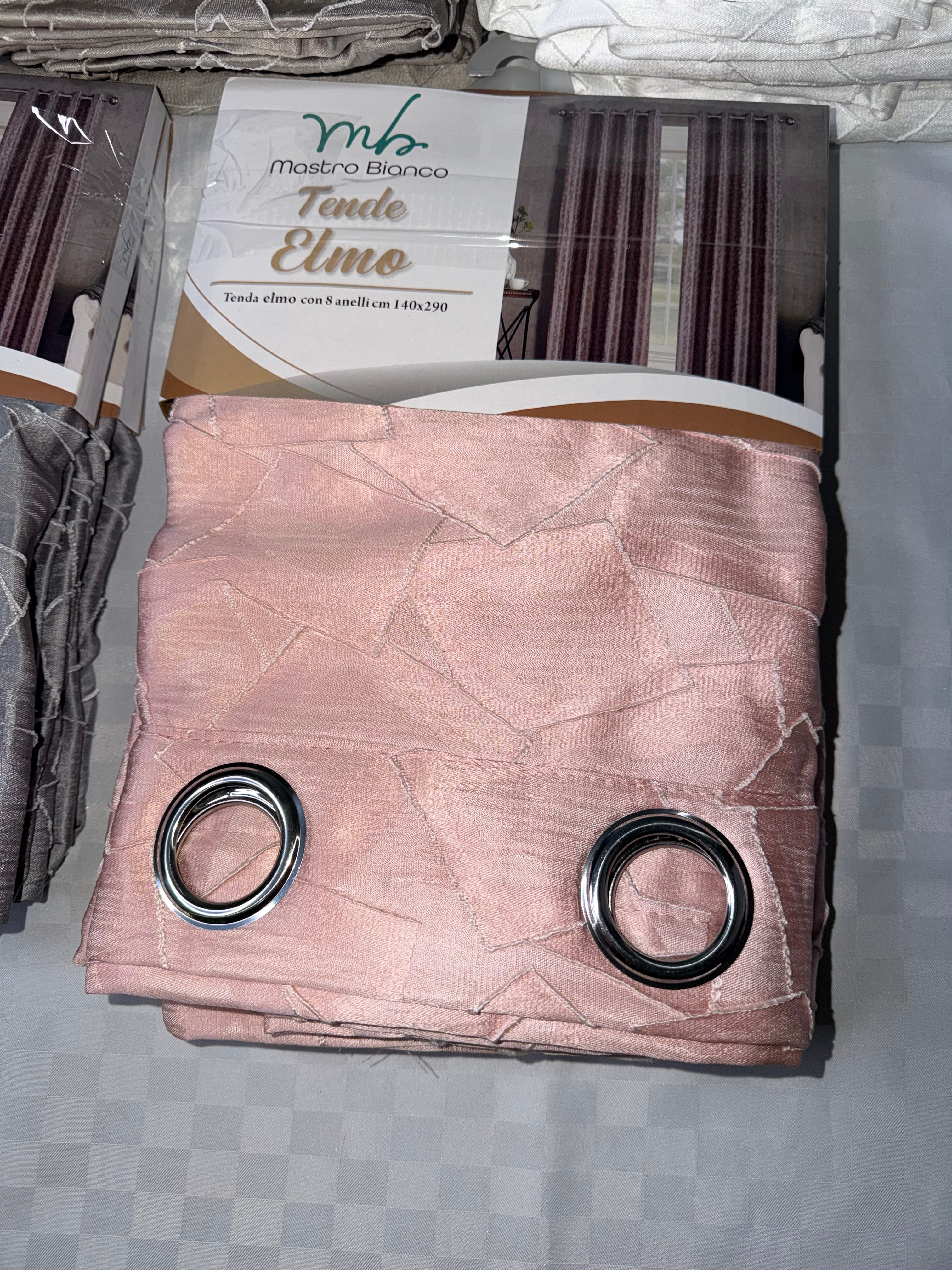 COPPIA DI TENDE PER INTERNI TESSUTO COPRENTE CONFEZIONE DA 2 TELI (OGNI TELO MISURA 140x290cm)art. Elmo