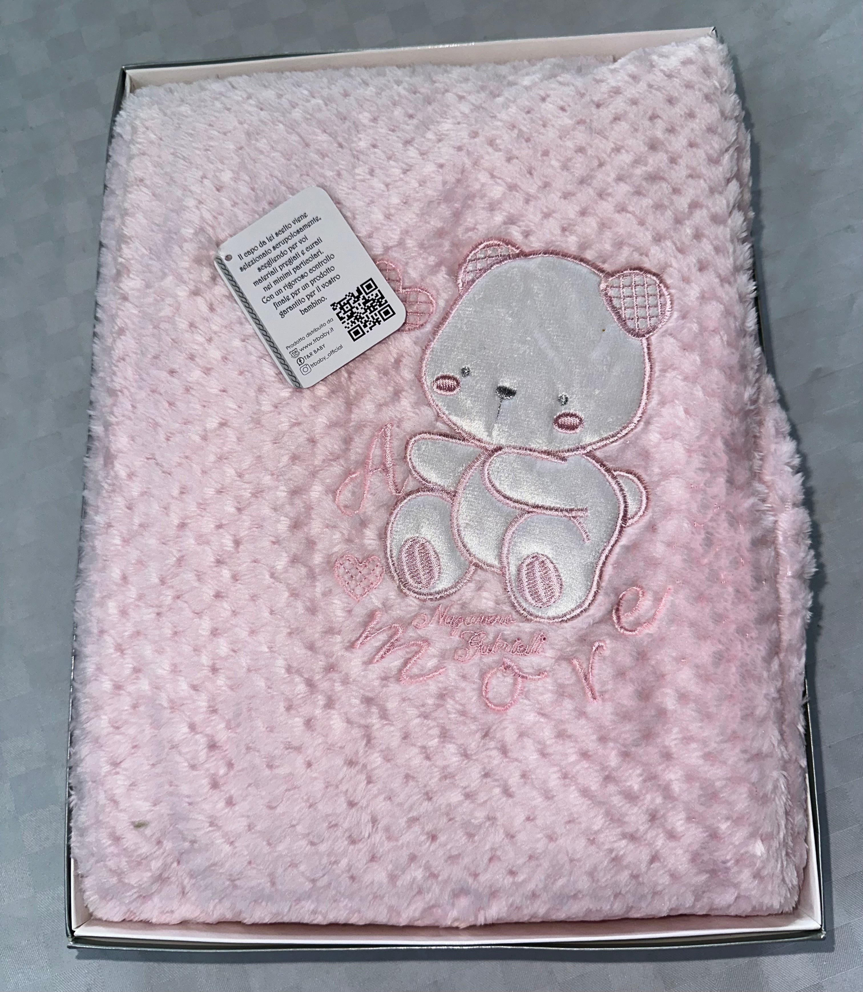 COPERTINA CULLA INVERNALE IN MORBIDO PILE 110x140cm NEONATO