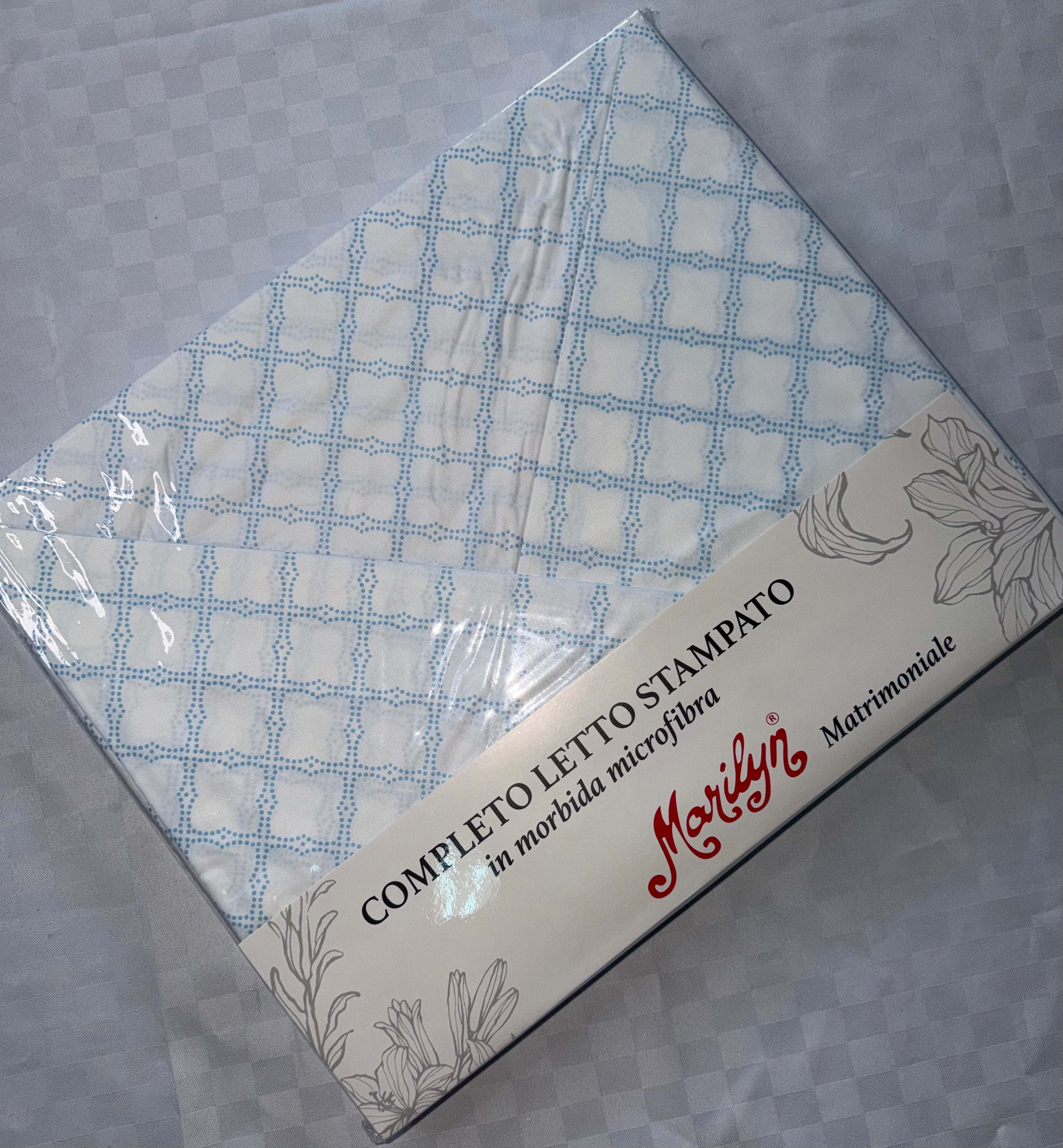COMPLETO LENZUOLA MATRIMONIALE contiene Lenzuolo sopra, Lenzuolo sotto con angoli e due federe in microfybra