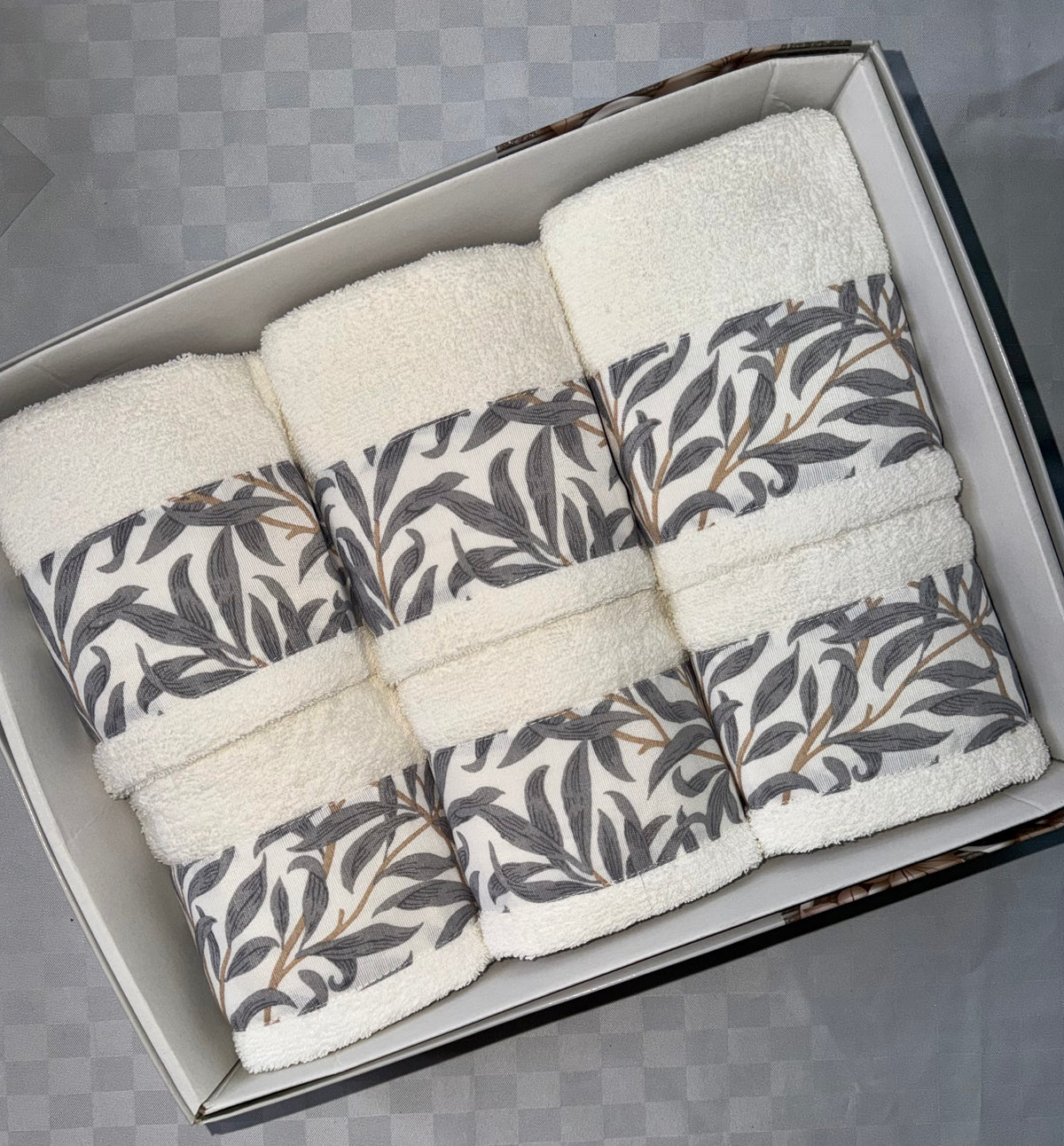 SET 6 PEZZI ASCIUGAMANO BAGNO IN SPUGNA contiene 3 Grandi Viso+3 Piccole Ospite