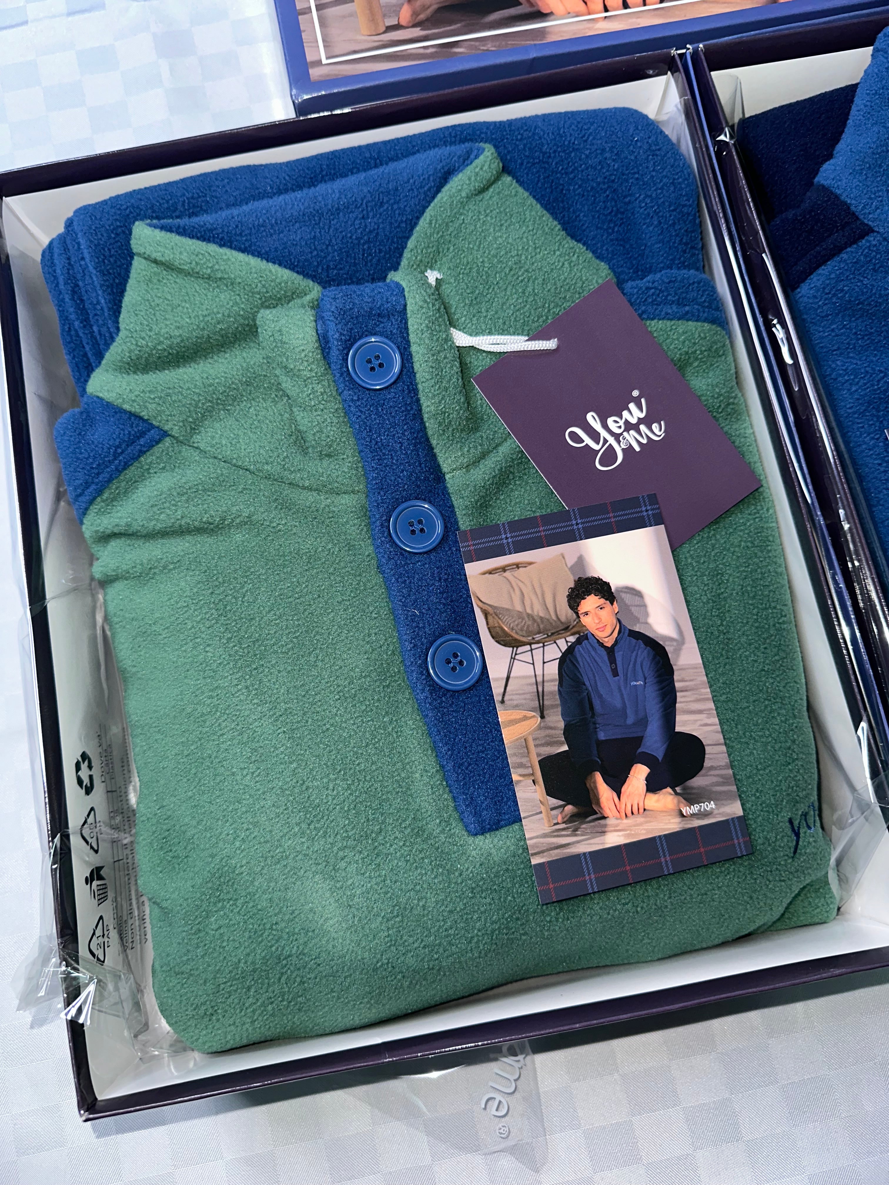 PIGIAMA UOMO IN MORBIDO PILE Manica lunga e Pantalone lungo