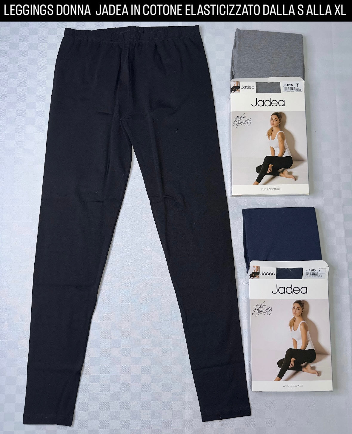 LEGGINGS DONNA LUNGO JADEA IN COTONE ELASTICIZZATO