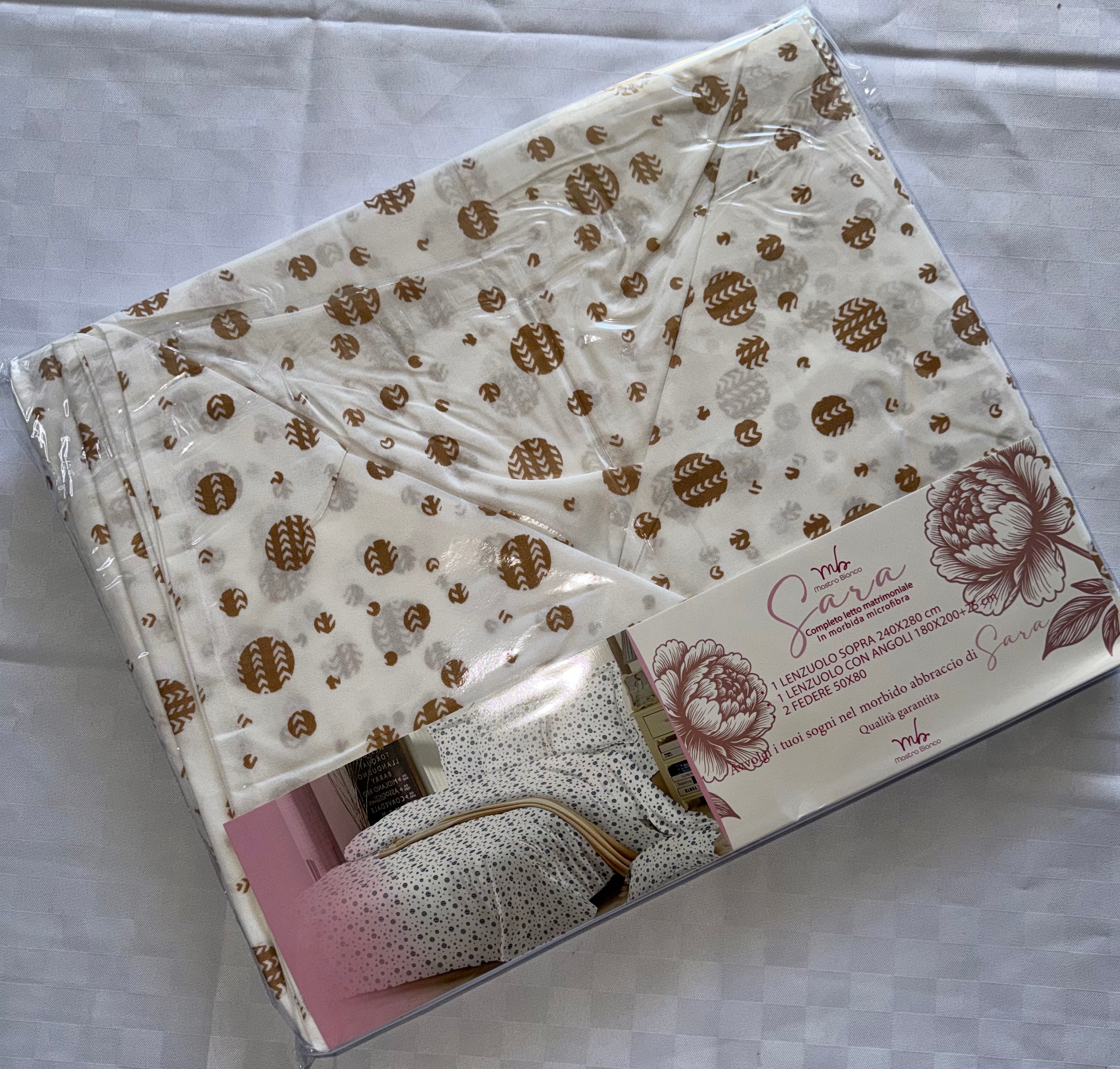 COMPLETO LENZUOLA MATRIMONIALE Lenzuolo sopra, Lenzuolo sotto con angoli e due federe in microfybra