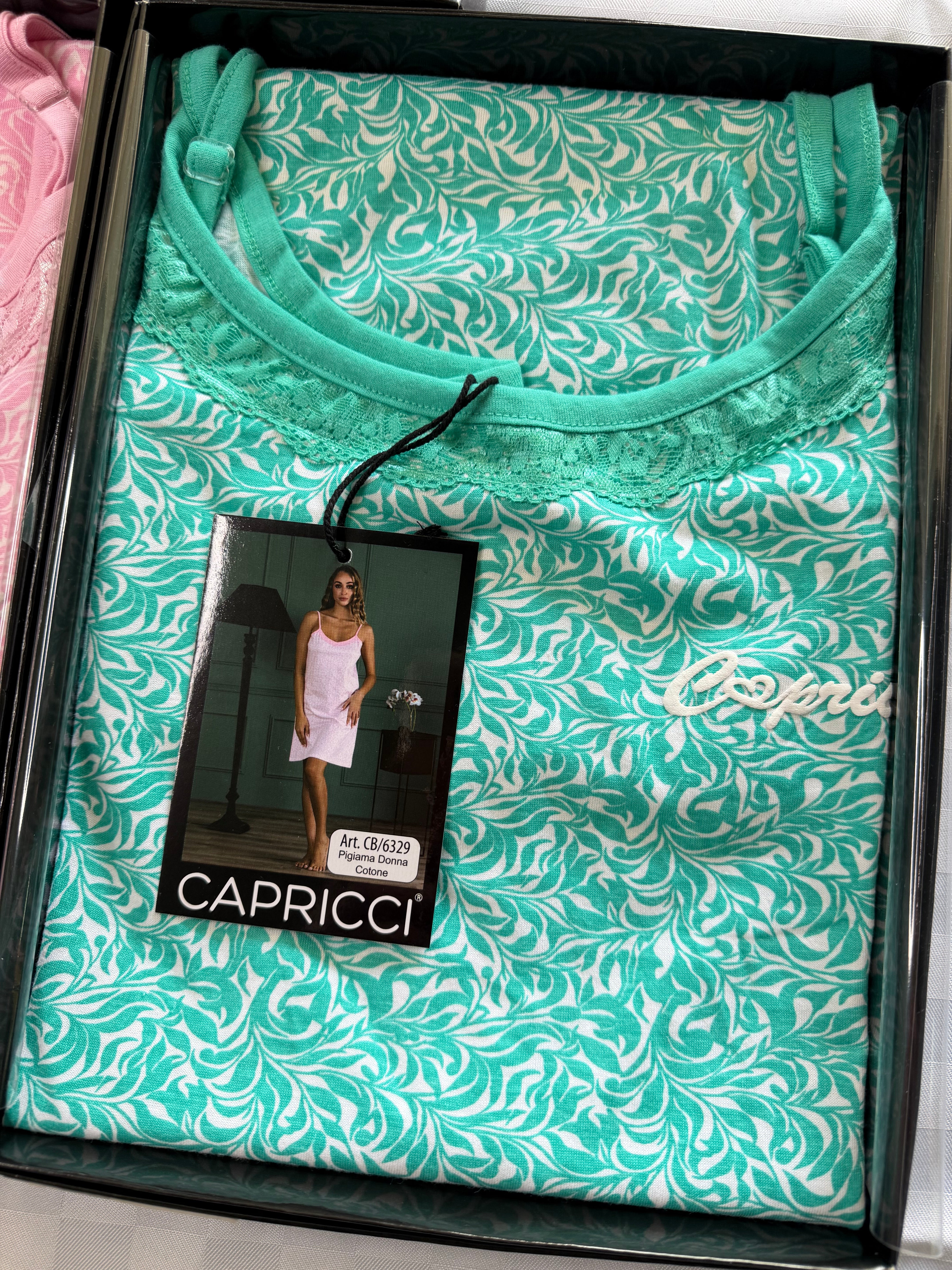 CAMICIA DA NOTTE A BRETELLINE  in 100% cotone
