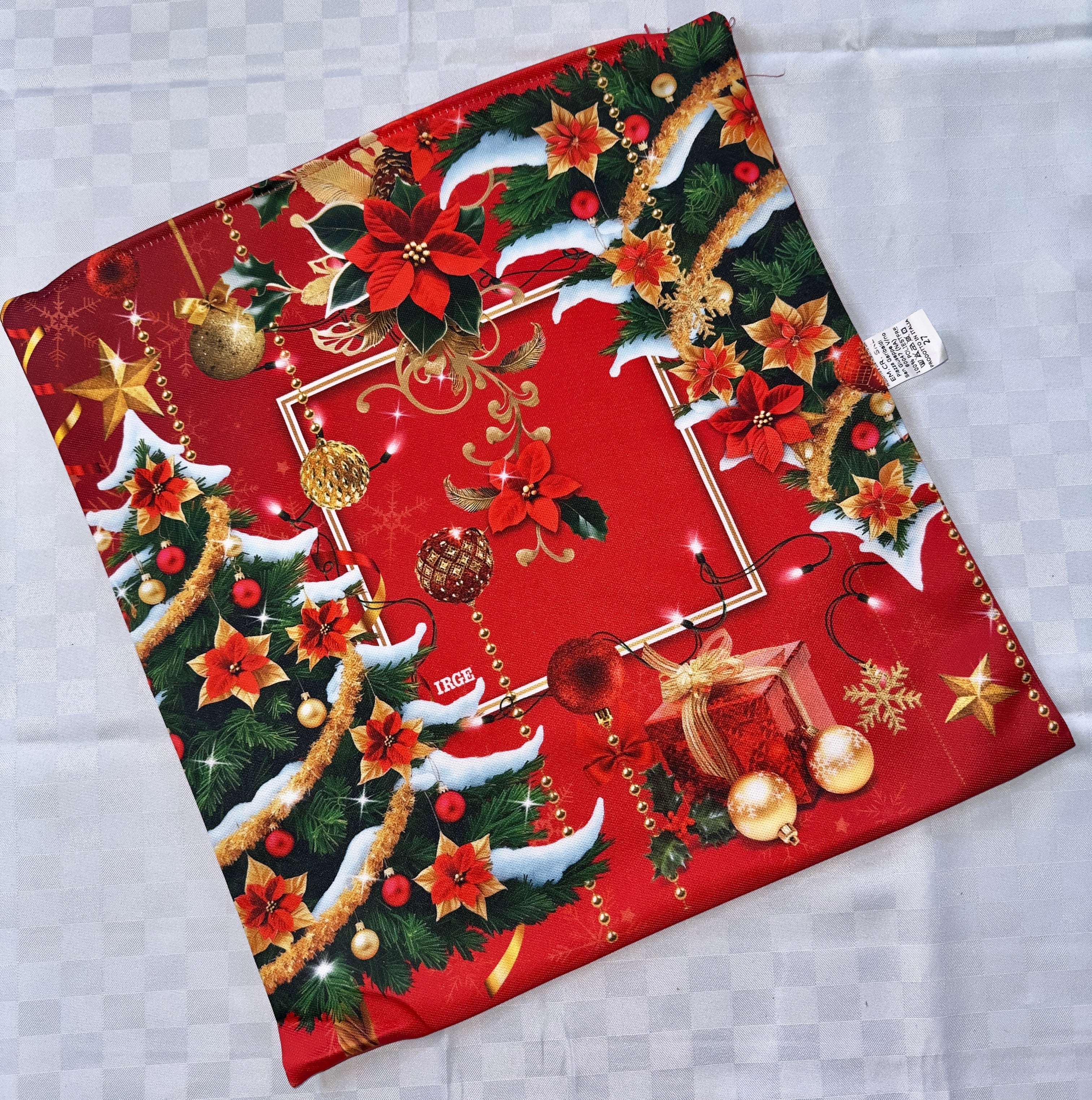 FEDERA PER CUSCINO ARREDO IN STAMPA 3D NATALIZIA CON CERNIERA misura 42x42cm