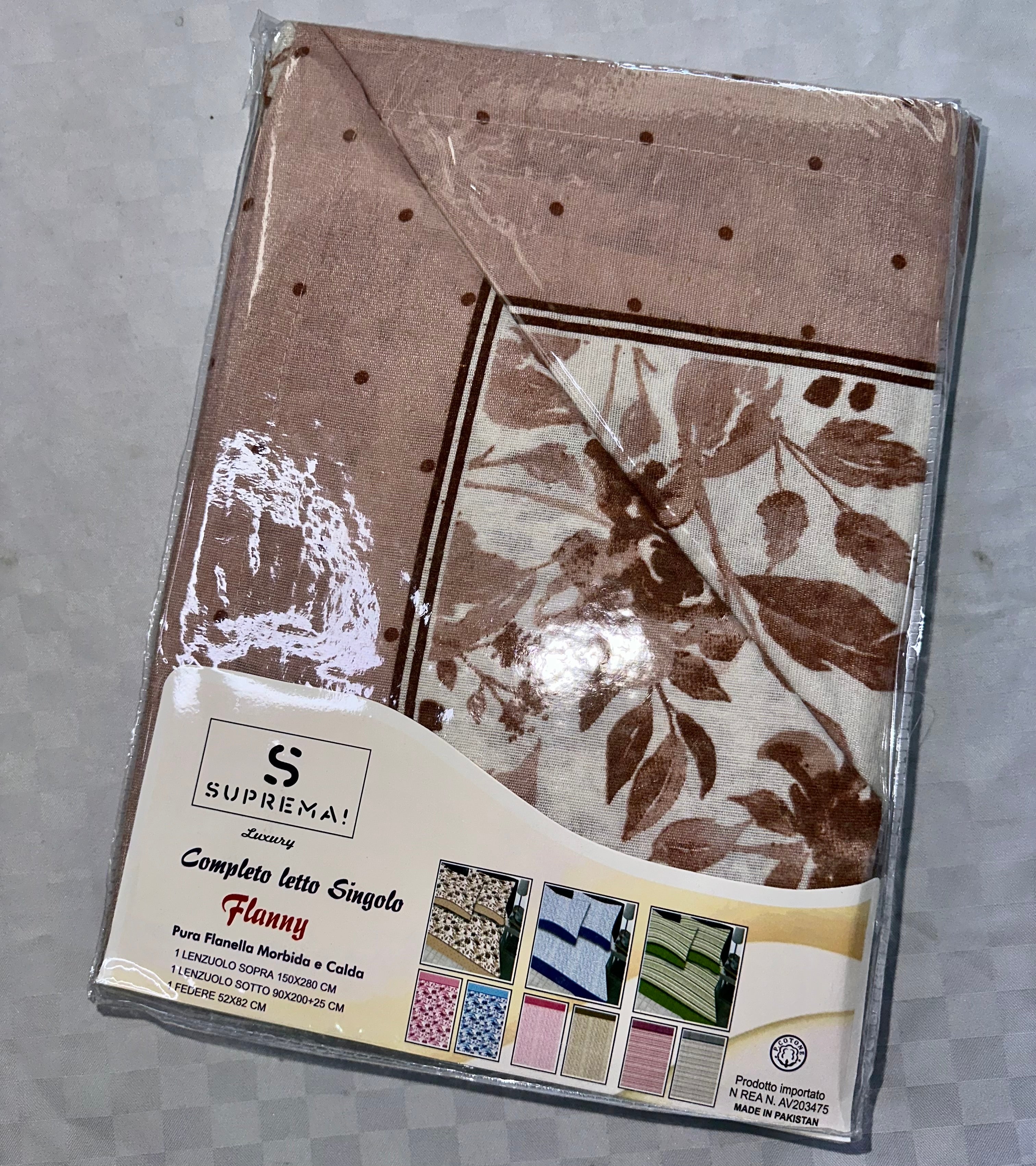 COMPLETO LENZUOLA IN FLANELLA PER LETTO SINGOLO Lenzuolo sopra,Lenzuolo sotto con angoli e Federa