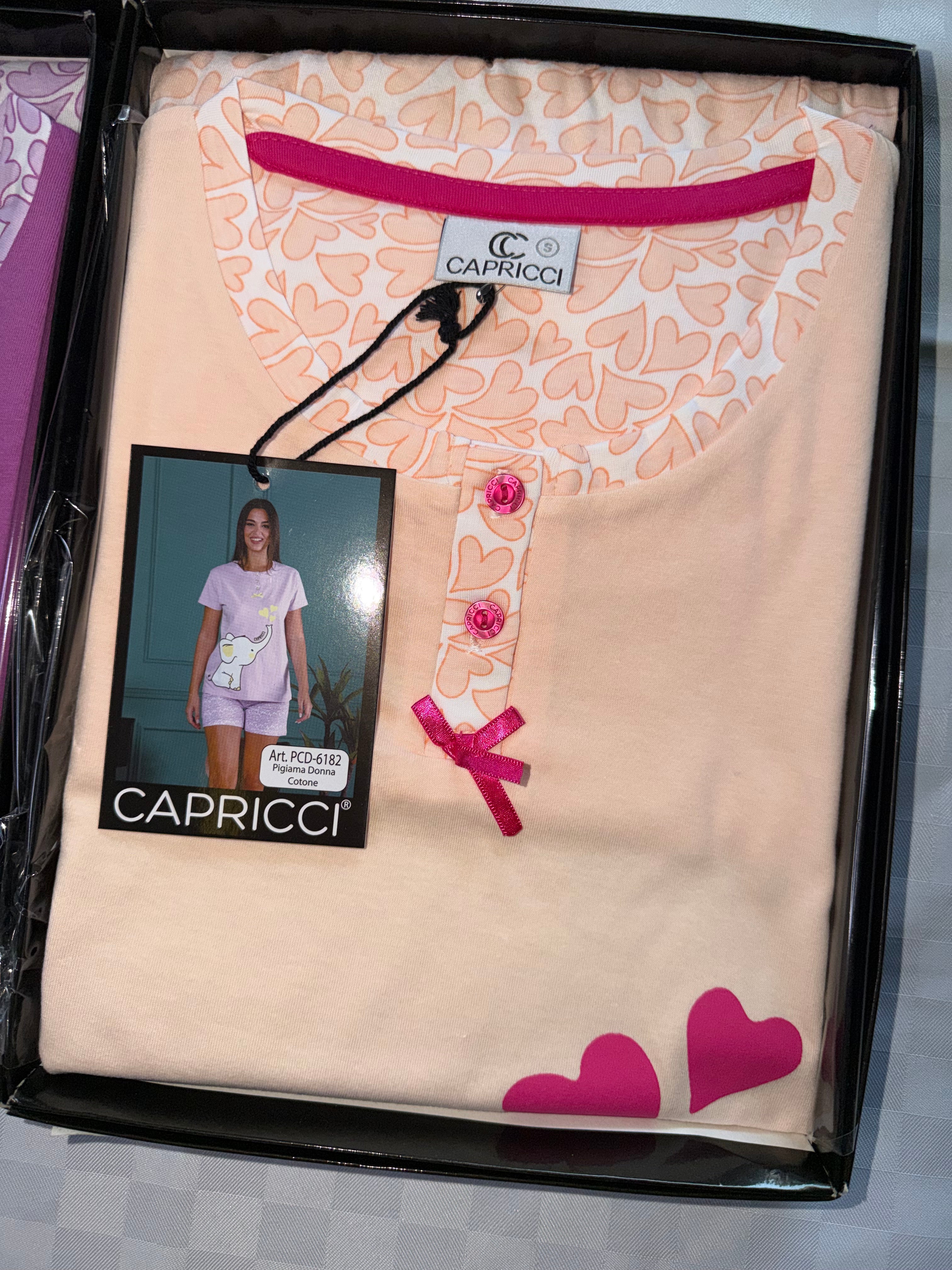 PIGIAMA DONNA Mezza manica e Pantaloncino in 100% cotone