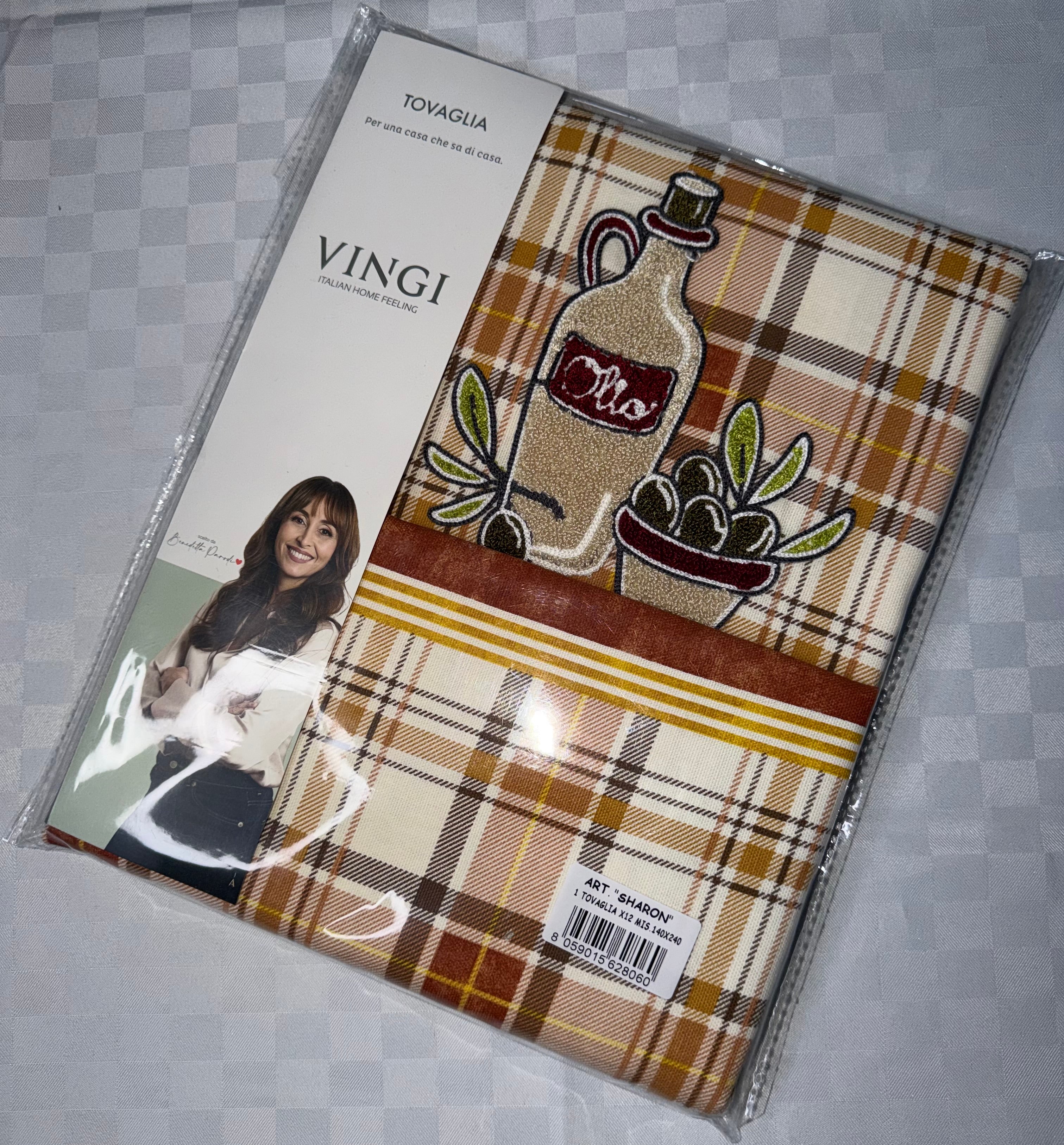 TOVAGLIA DA TAVOLA VINGI CON RICAMO IN COTONE 100%