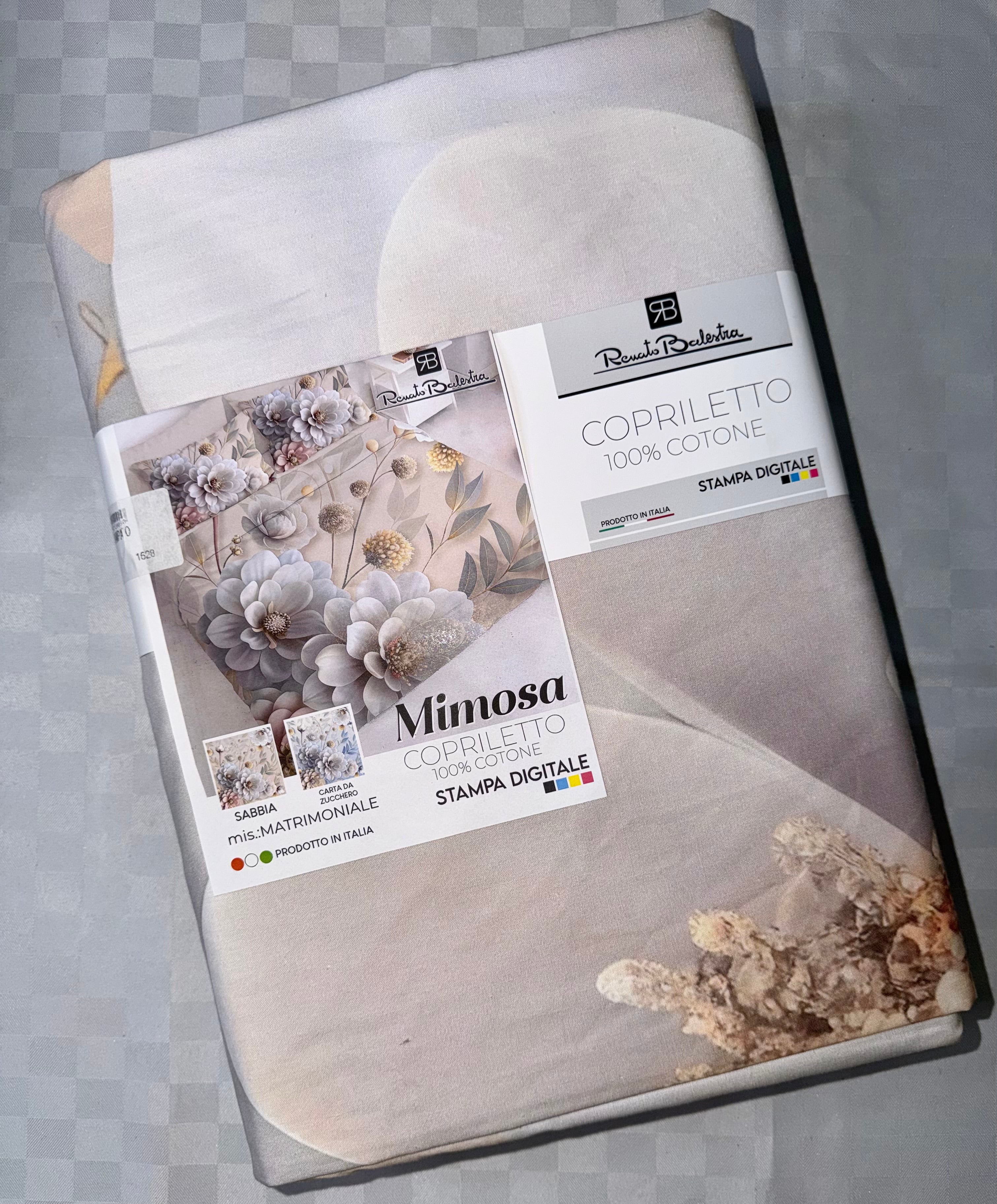 COPRILETTO ESTIVO MATRIMONIALE IN 100% COTONE CON STAMPA 3D misura 260x260cm