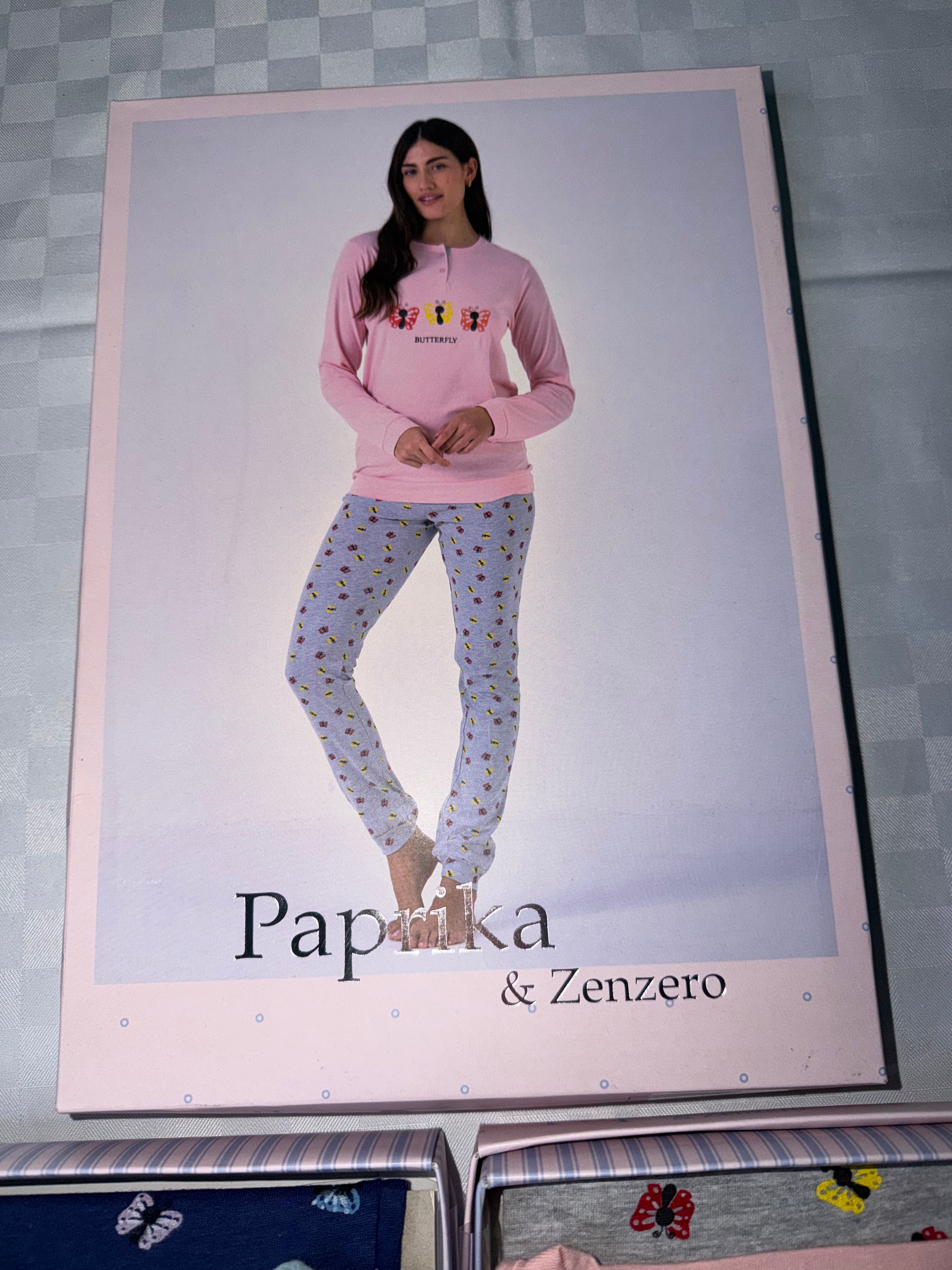 PIGIAMA DONNA IN COTONE MANICA LUNGA E PANTALONE LUNGO