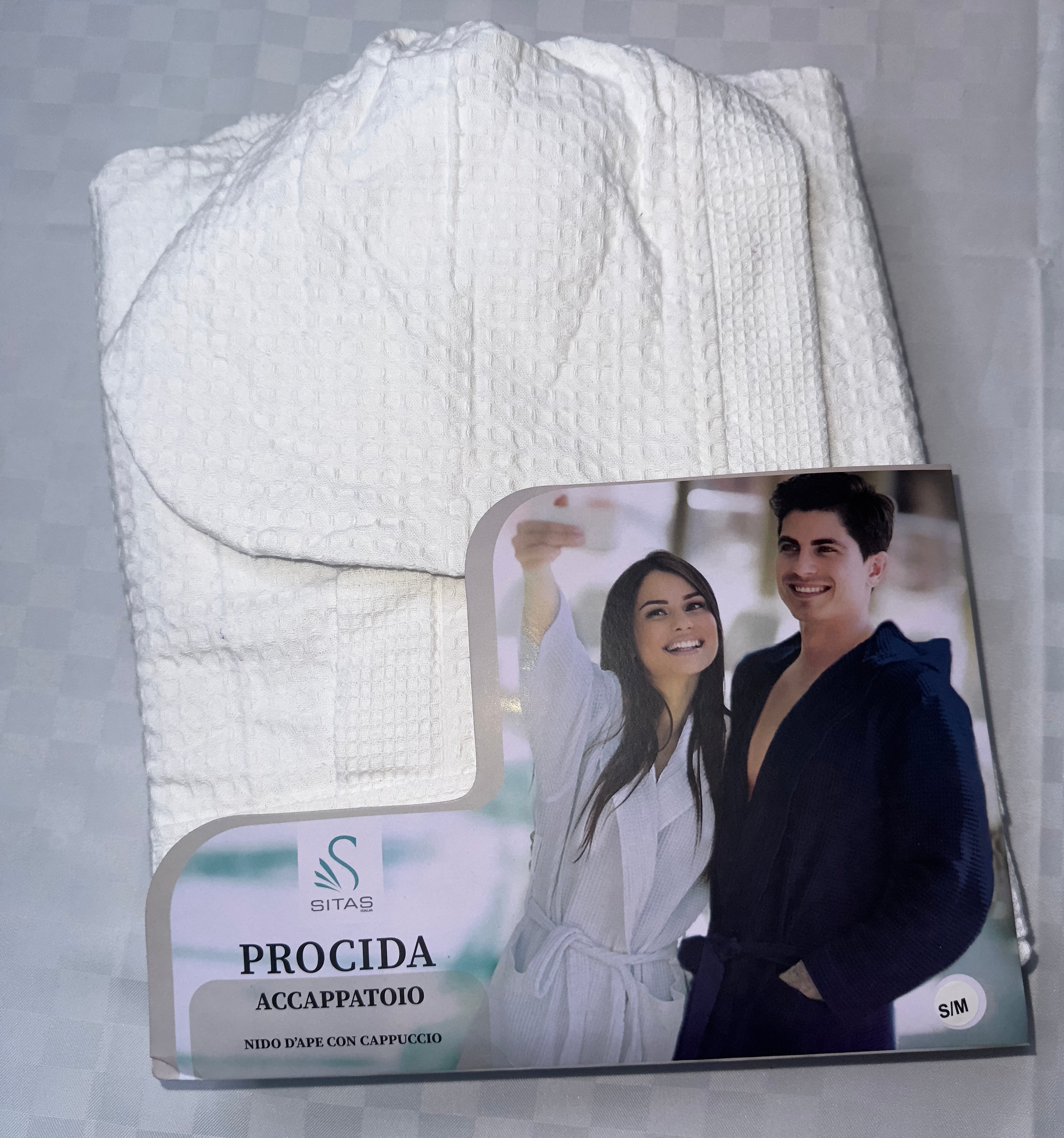 ACCAPPATOIO IN COTONE NIDO D'APE UOMO E DONNA SITAS