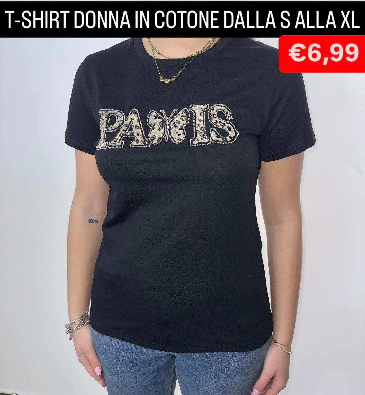 T-SHIRT DONNA IN COTONE DALLA S ALLA XL