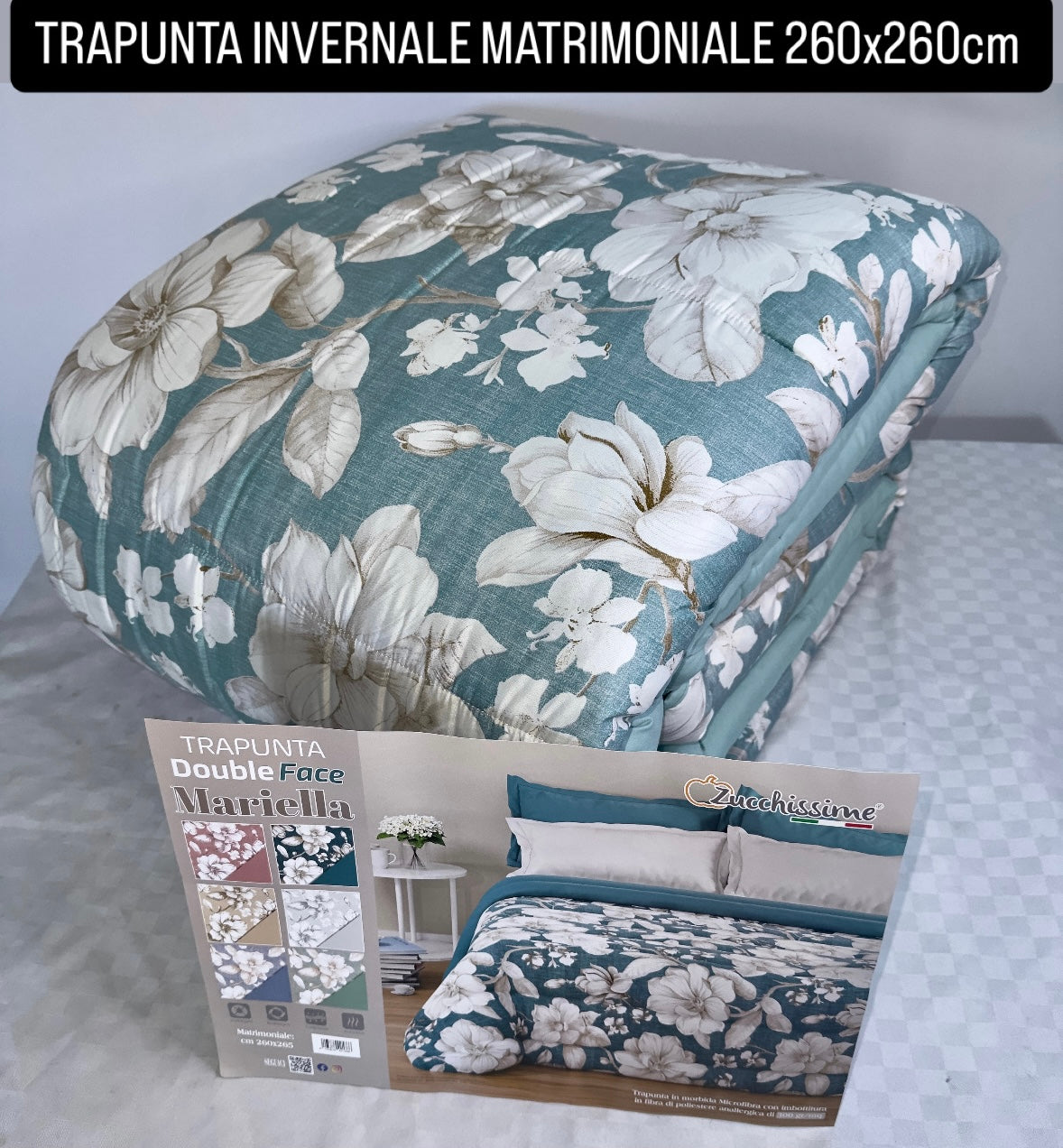 TRAPUNTA INVERNALE PER LETTO MATRIMONIALE 260x260cm