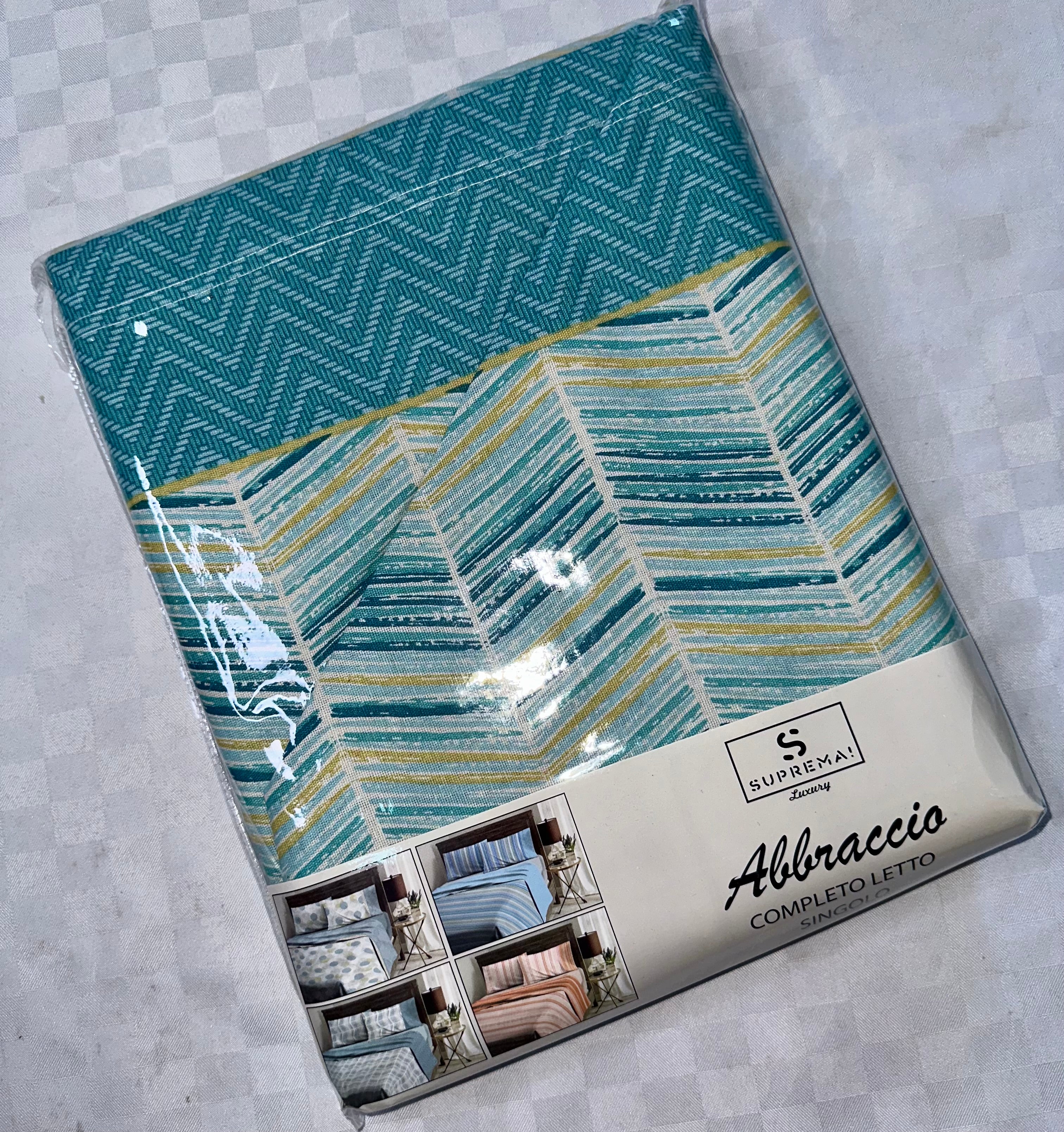 COMPLETO LENZUOLA PER LETTO SINGOLO Polycotton Lenzuolo sopra,Lenzuolo sotto con angoli e Federa
