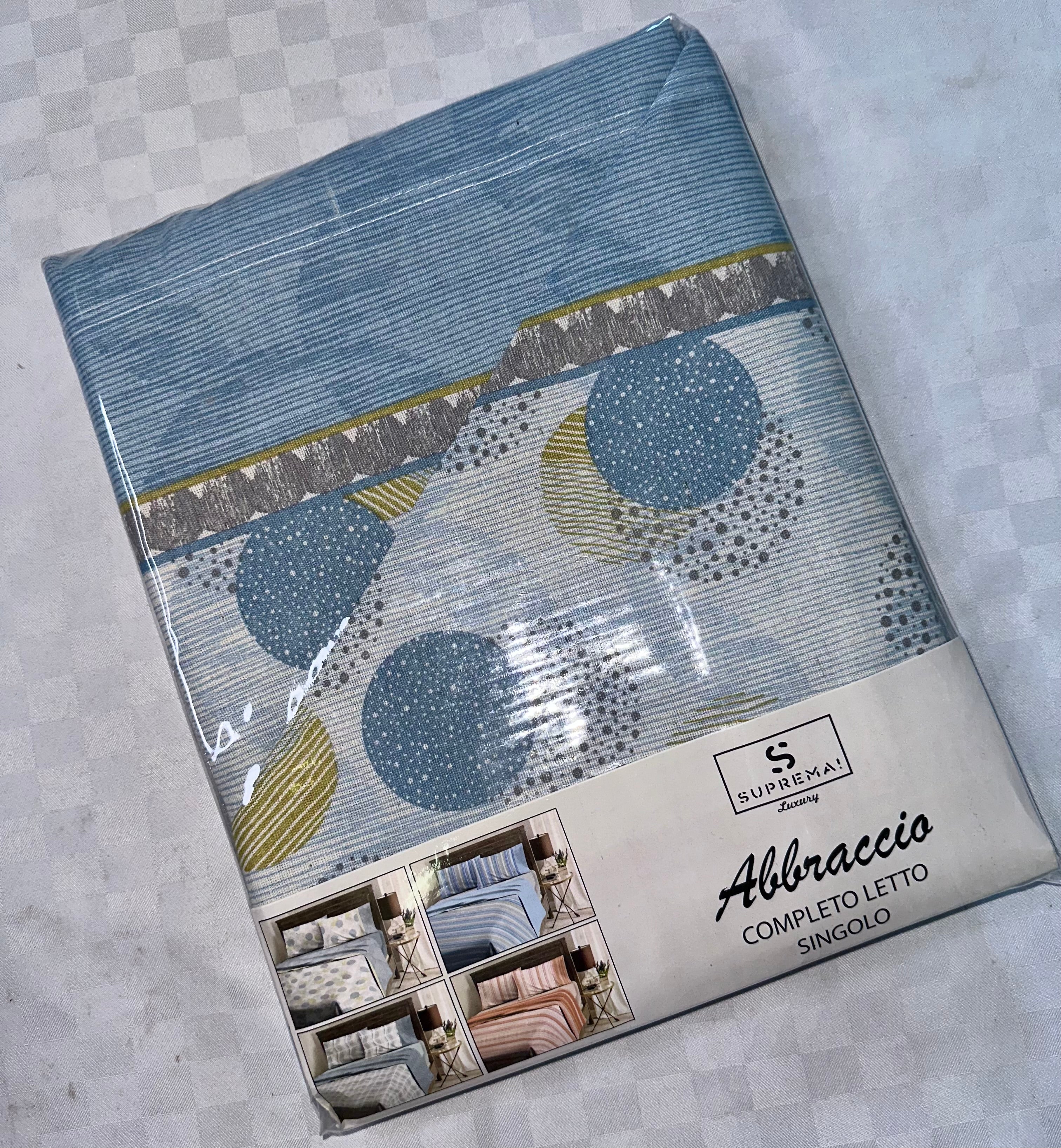 COMPLETO LENZUOLA PER LETTO SINGOLO Polycotton Lenzuolo sopra,Lenzuolo sotto con angoli e Federa