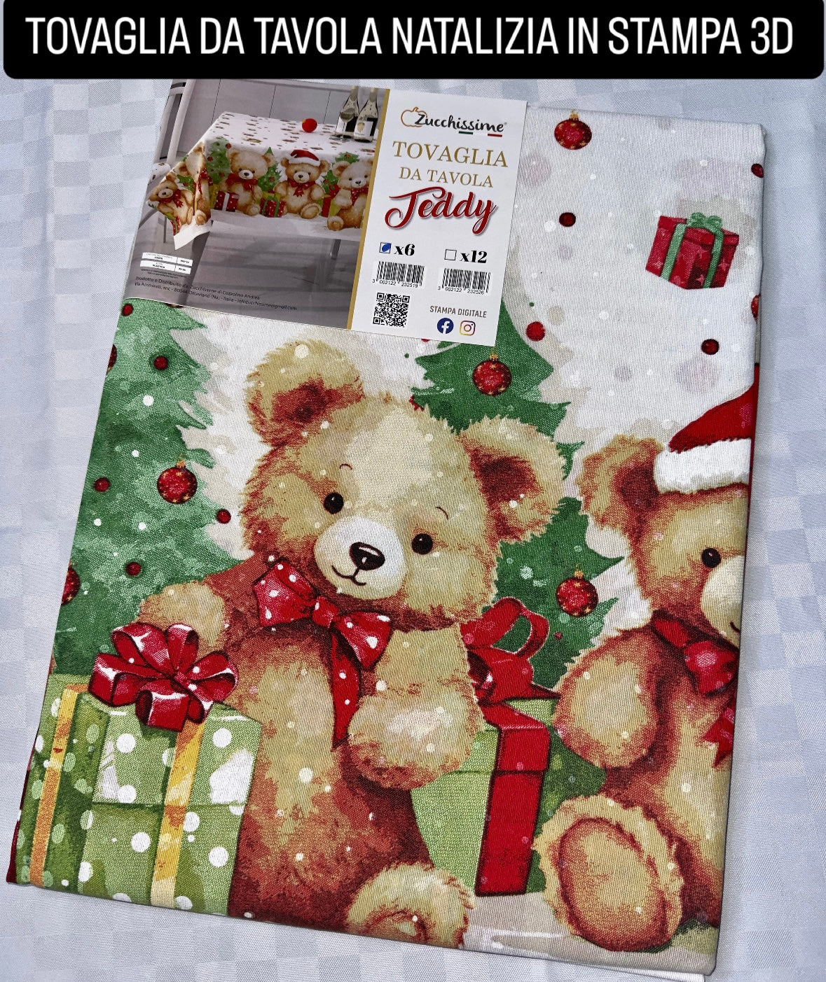 TOVAGLIA DA TAVOLA NATALIZIA IN STAMPA 3D