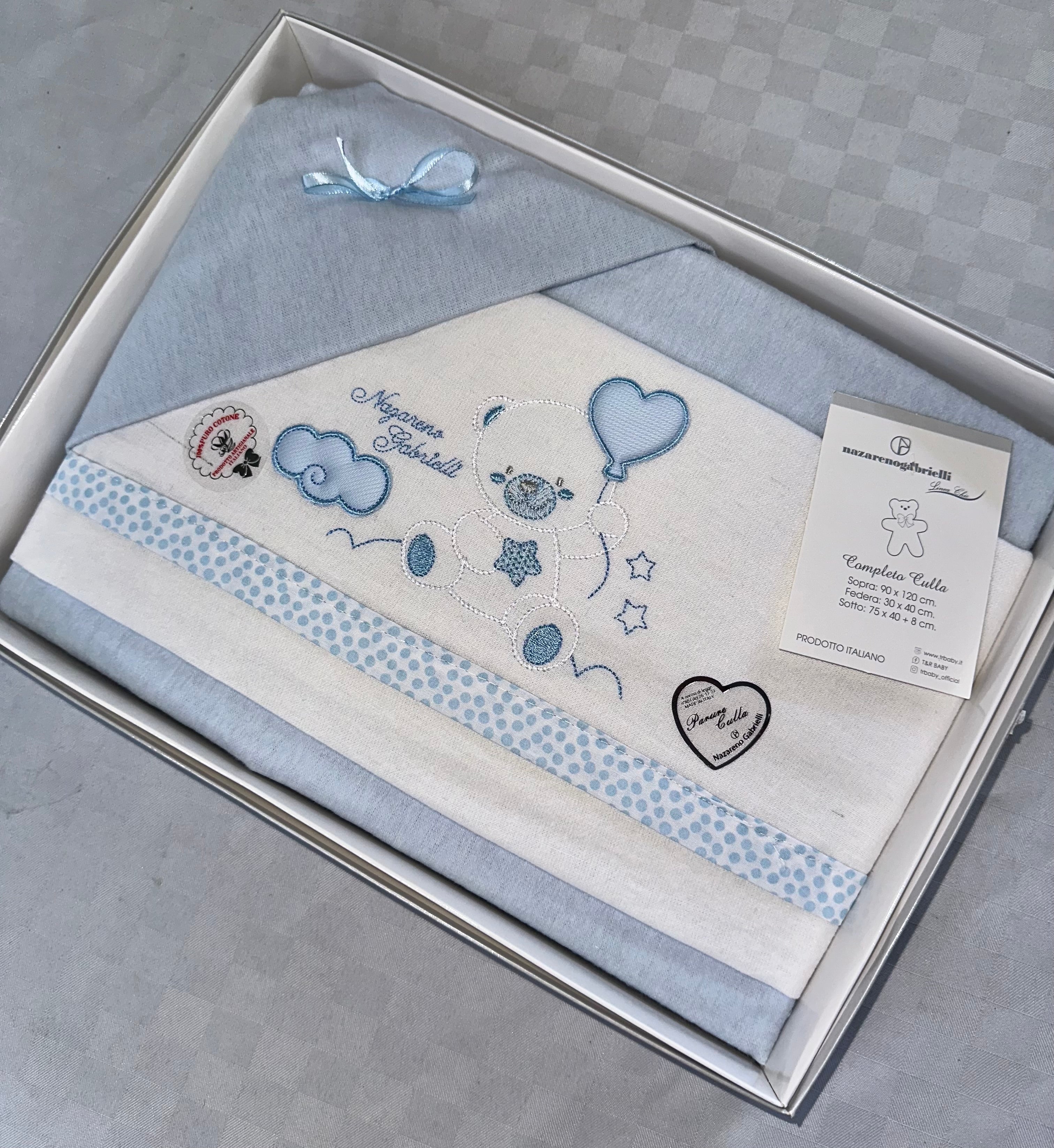COMPOSE LENZUOLA NEONATO PER CARROZZINA INVERNALE IN FLANELLA 100% Lenzuolo sopra 90x120cm , Lenzuolo sotto con angoli 75x40cm e Federa 30x40cm