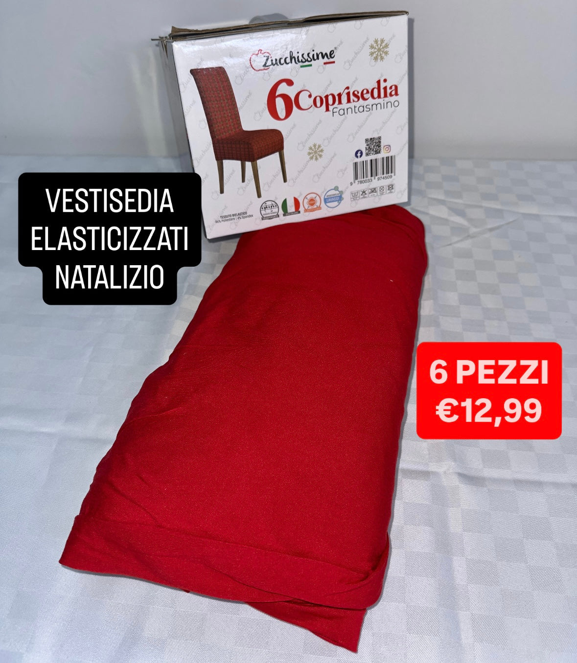 VESTISEDIA ELASTICIZZATI NATALIZI CONFEZIONE DA 6 PEZZI
