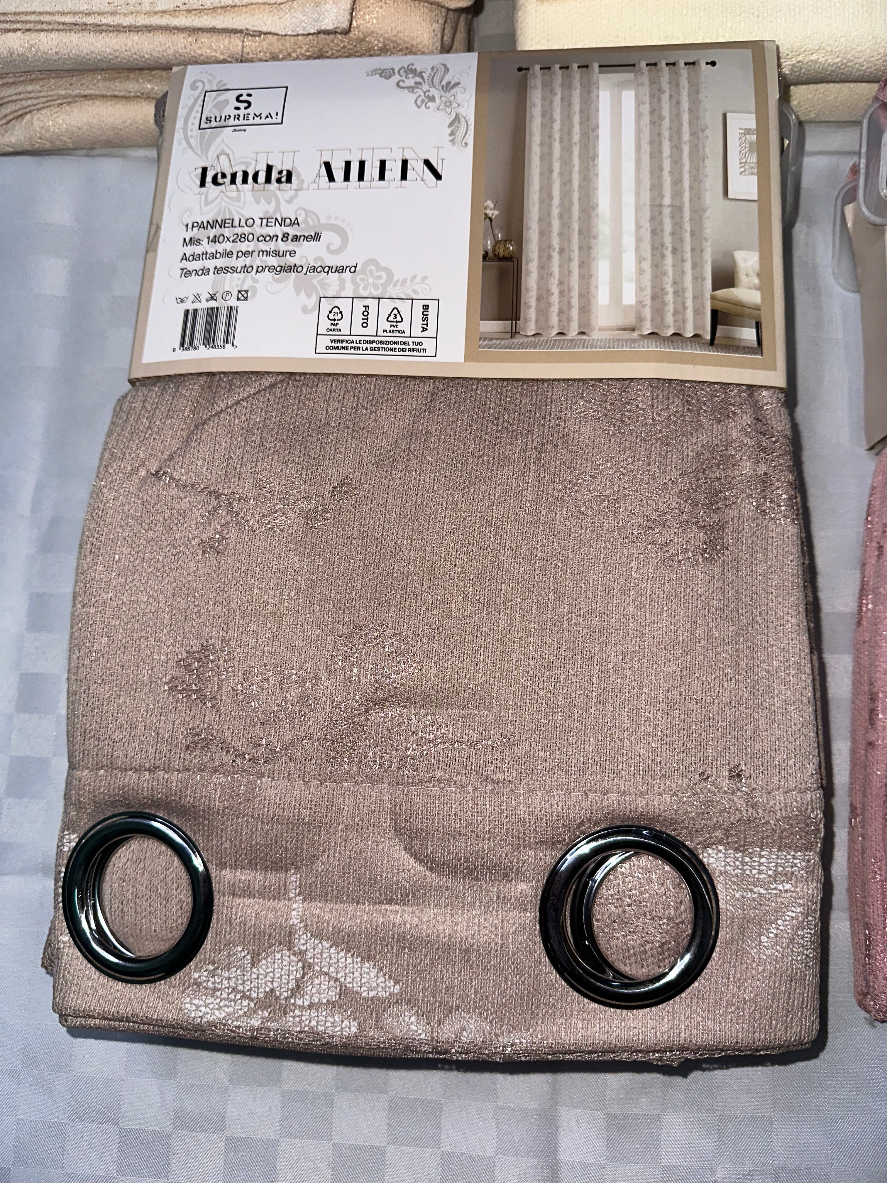 COPPIA DI TENDE PER INTERNI VELATE CONFEZIONE DA 2 TELI (OGNI TELO MISURA 140x280cm)art. Aileen