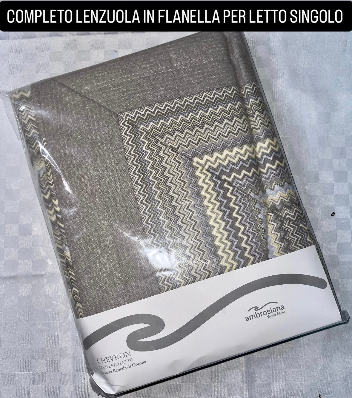 COMPLETO LENZUOLA PER LETTO SINGOLO IN FLANELLA Lenzuolo sopra,Lenzuolo sotto con angoli e due federe