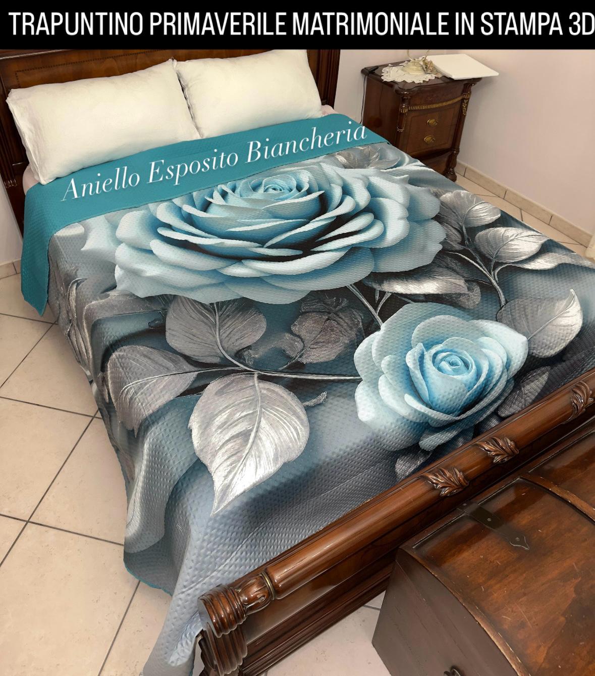 TRAPUNTINO COPRILETTO PRIMAVERILE MATRIMONIALE IN STAMPA 3D Marta Marzotto Misura 260x260