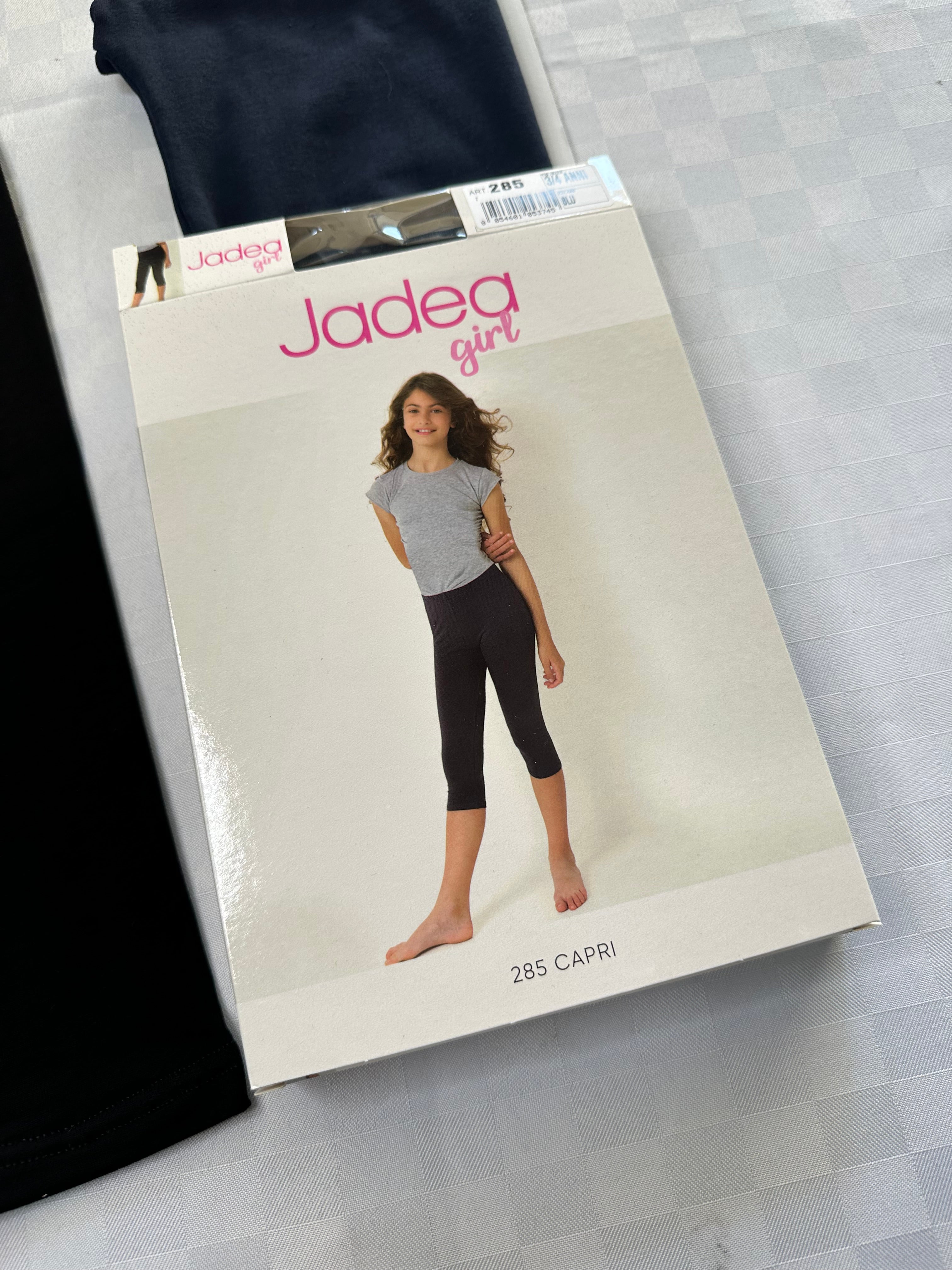 LEGGINGS BIMBA JADEA A PINOCCHETTO TRE QUARTI IN COTONE ELASTICIZZATO