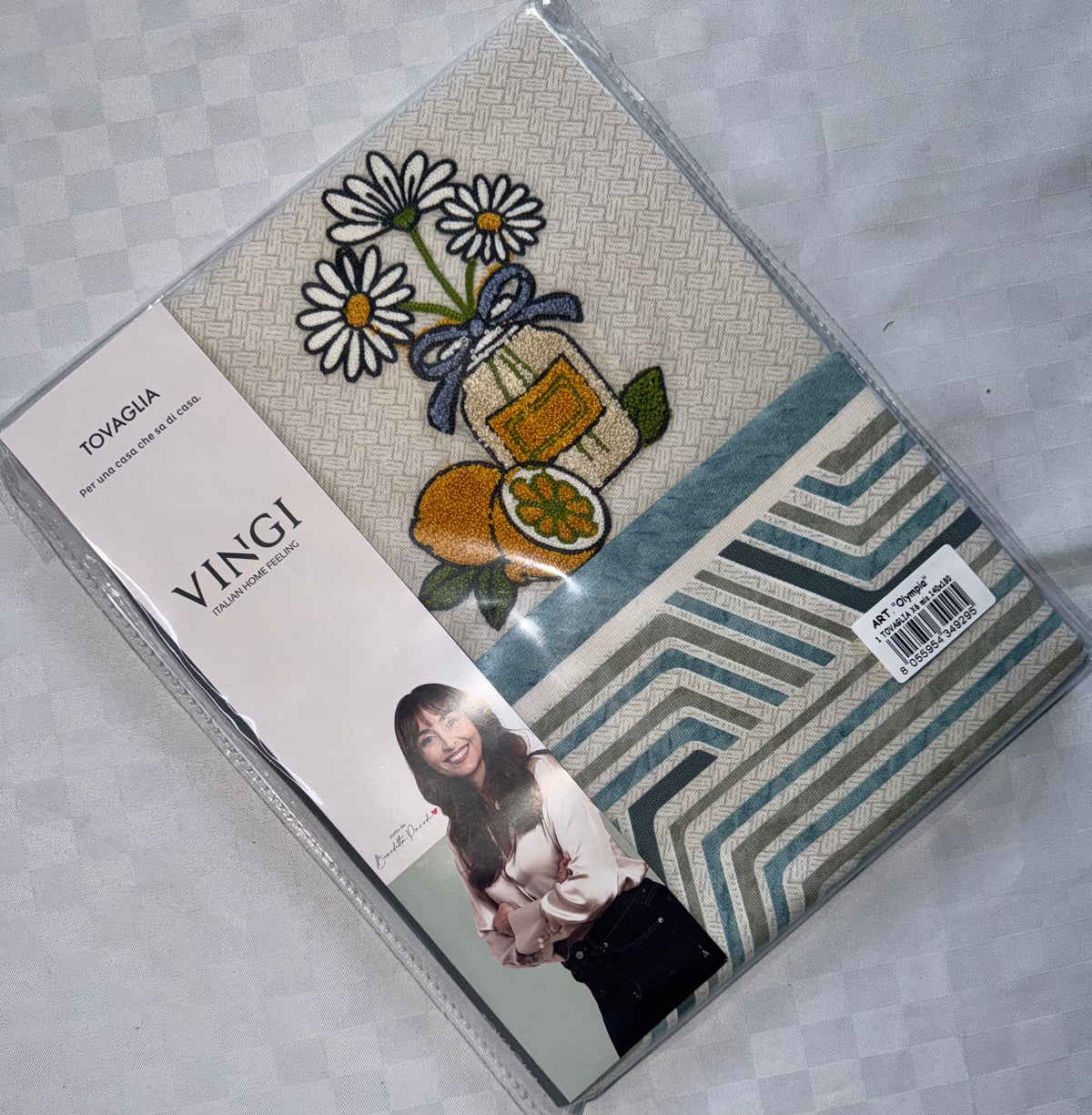 TOVAGLIA DA TAVOLA VINGI CON RICAMO IN COTONE 100%