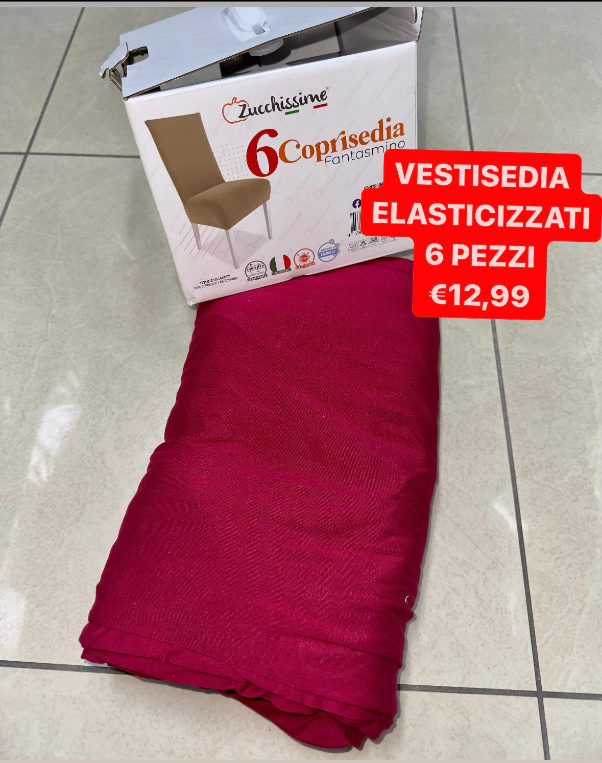 VESTISEDIA SET DA 6 PEZZI ELASTICIZZATI.