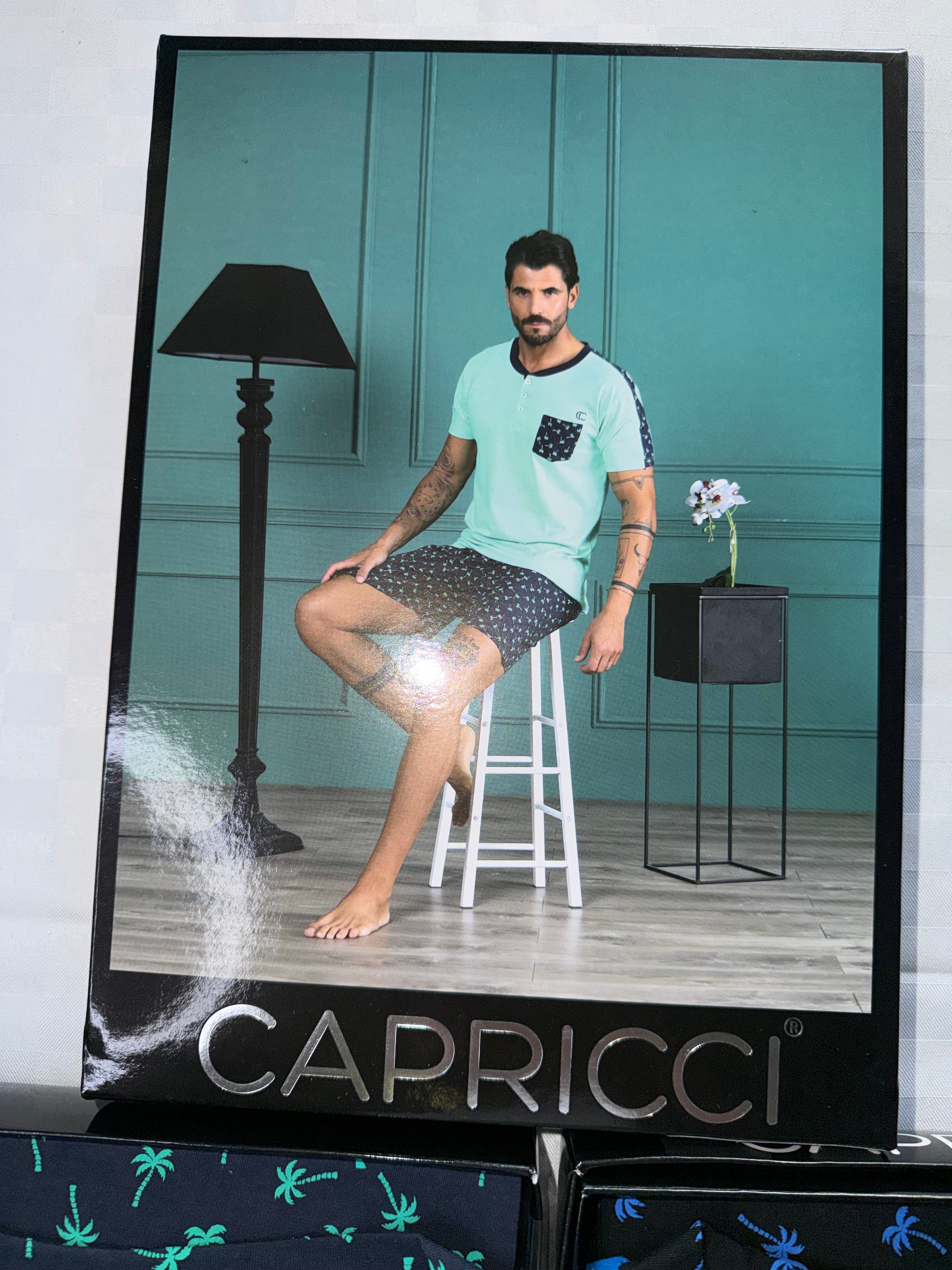PIGIAMA UOMO Mezza Manica e Pantaloncino in cotone 100%