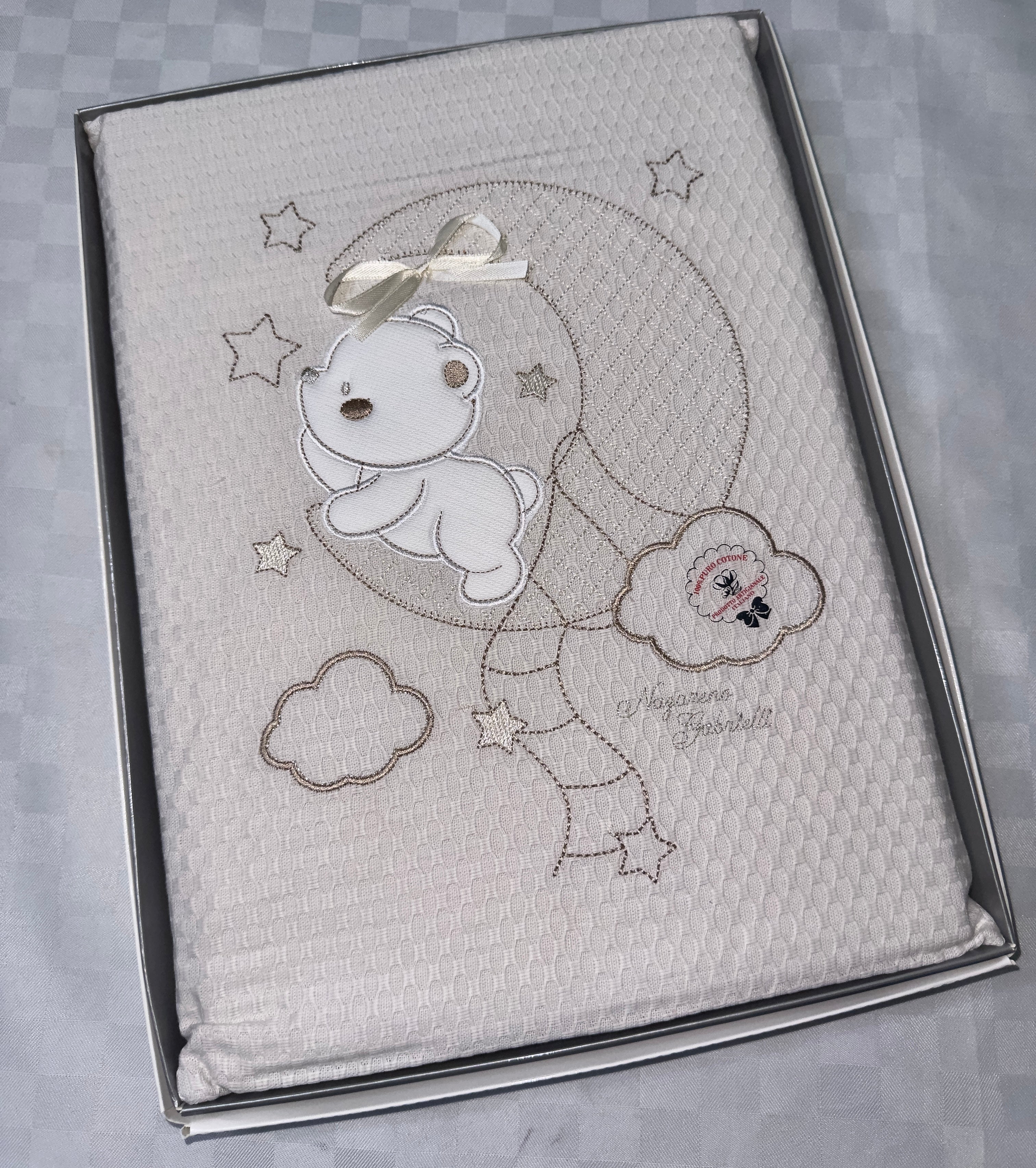 COPERTINA NEONATO IN COTONE 100% PER CULLA 115x150cm