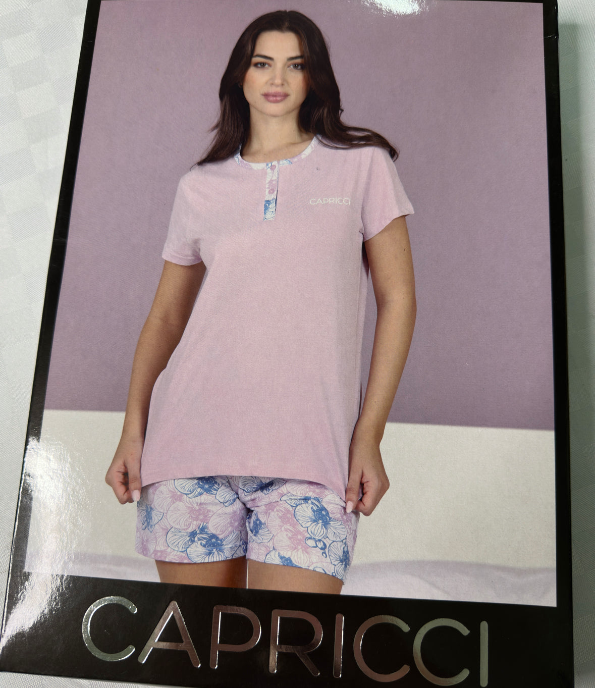 PIGIAMA DONNA IN COTONE MEZZA MANICA E PANTALONCINO