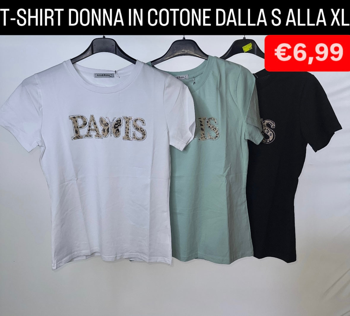 T-SHIRT DONNA IN COTONE DALLA S ALLA XL
