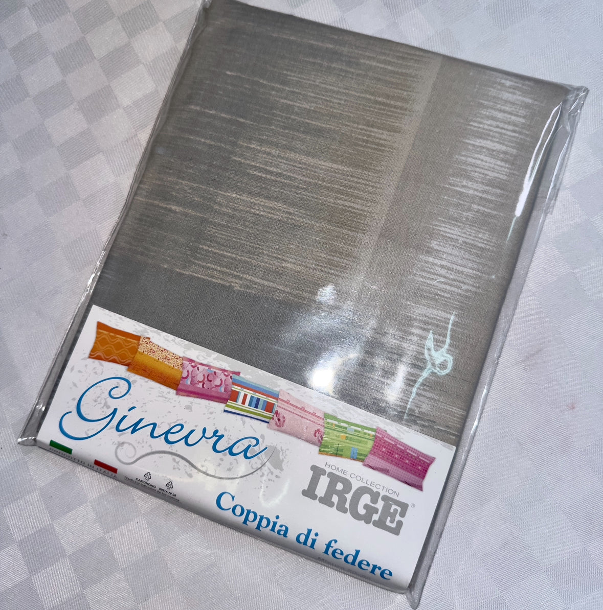 COPPIA DI FEDERE IRGE PER GUANCIALE IN 100% COTONE 52x82cm