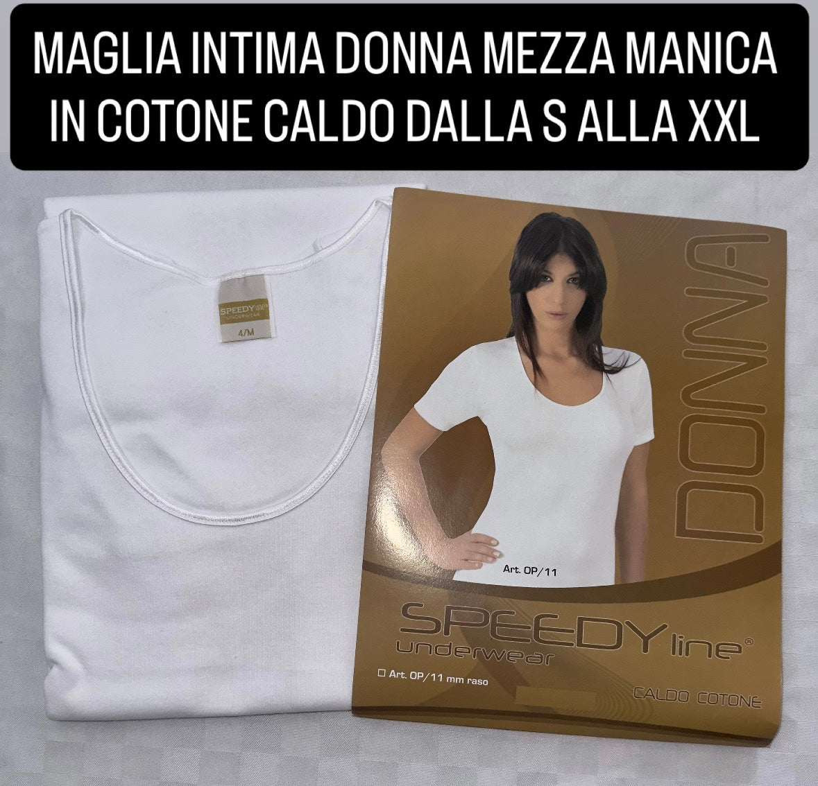 MAGLIA INTIMA DONNA MEZZA MANICA IN COTONE CALDO