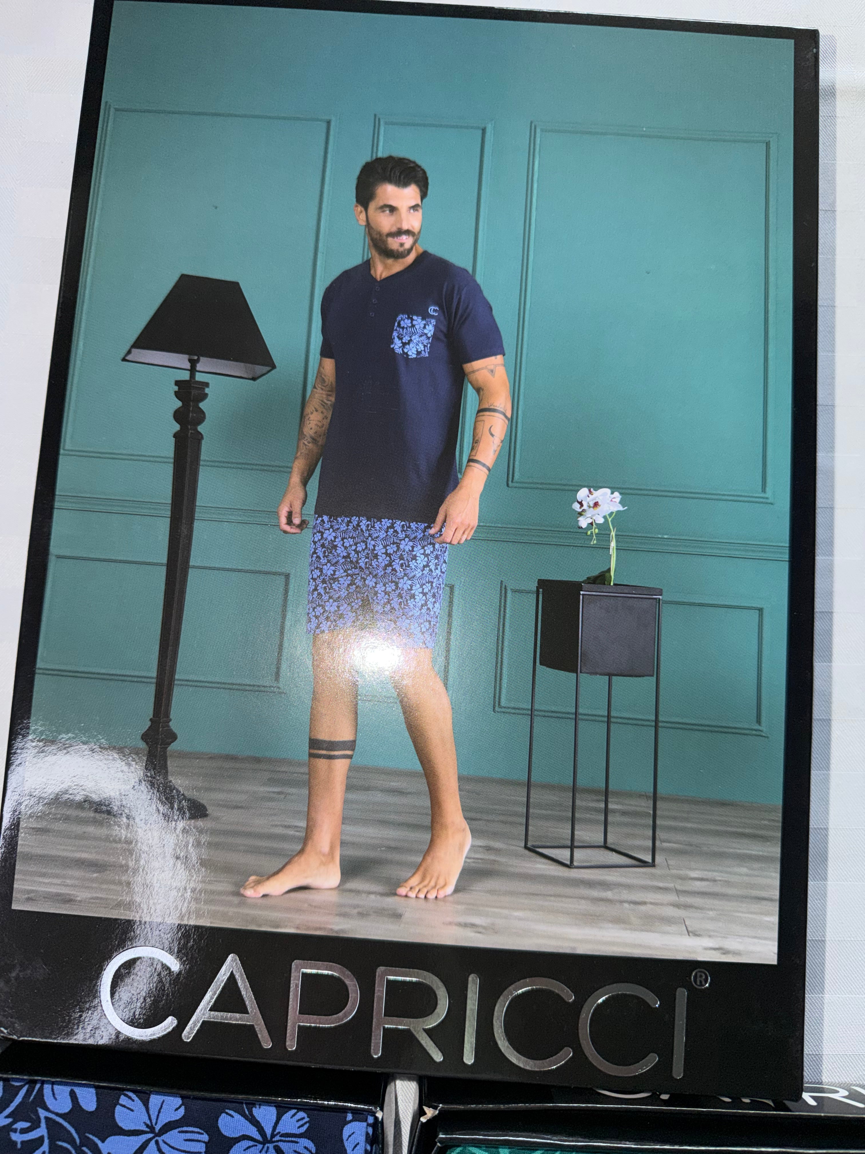PIGIAMA UOMO Mezza Manica e Pantaloncino in cotone 100%