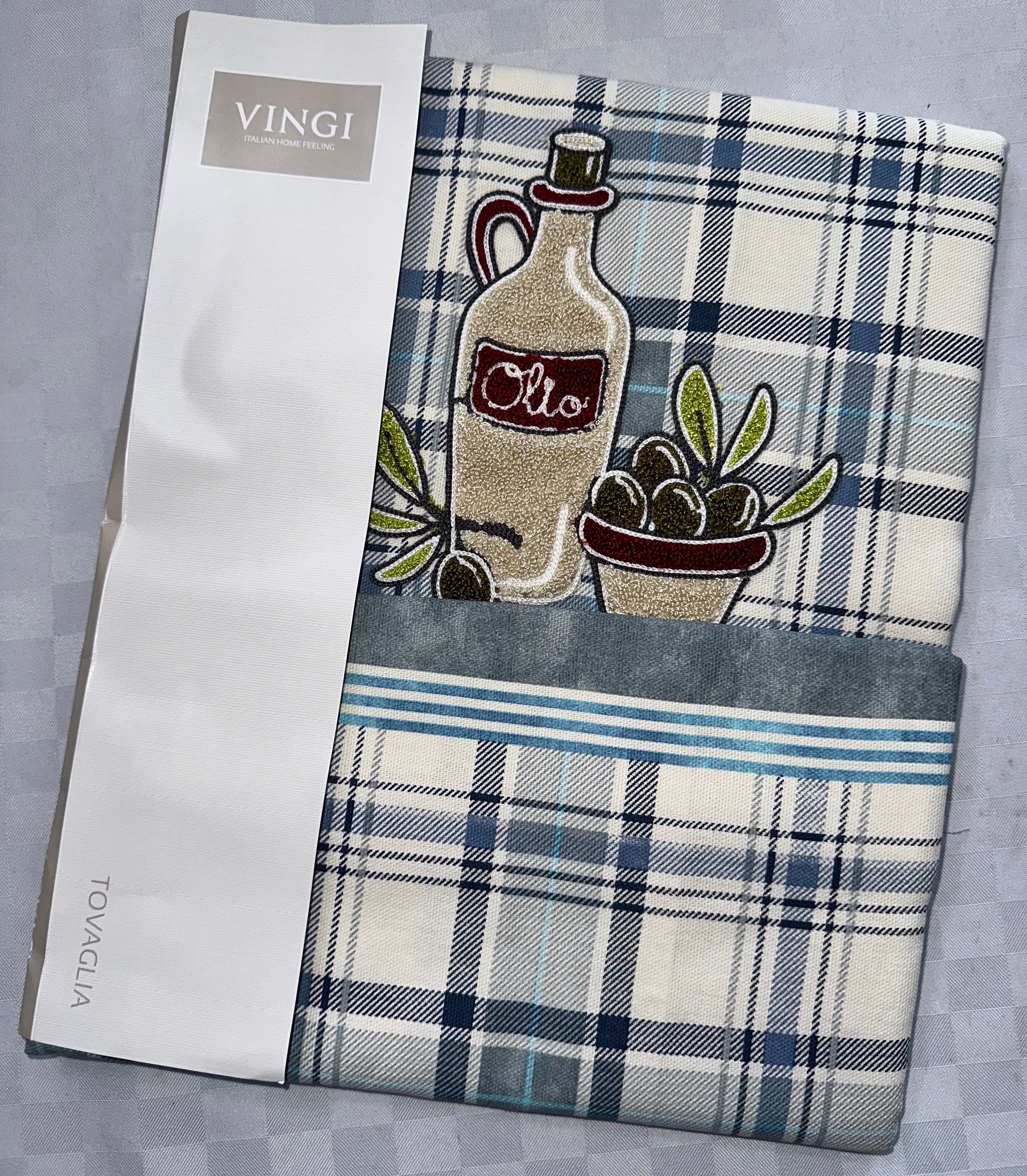 TOVAGLIA DA TAVOLA VINGI CON RICAMO IN COTONE 100%