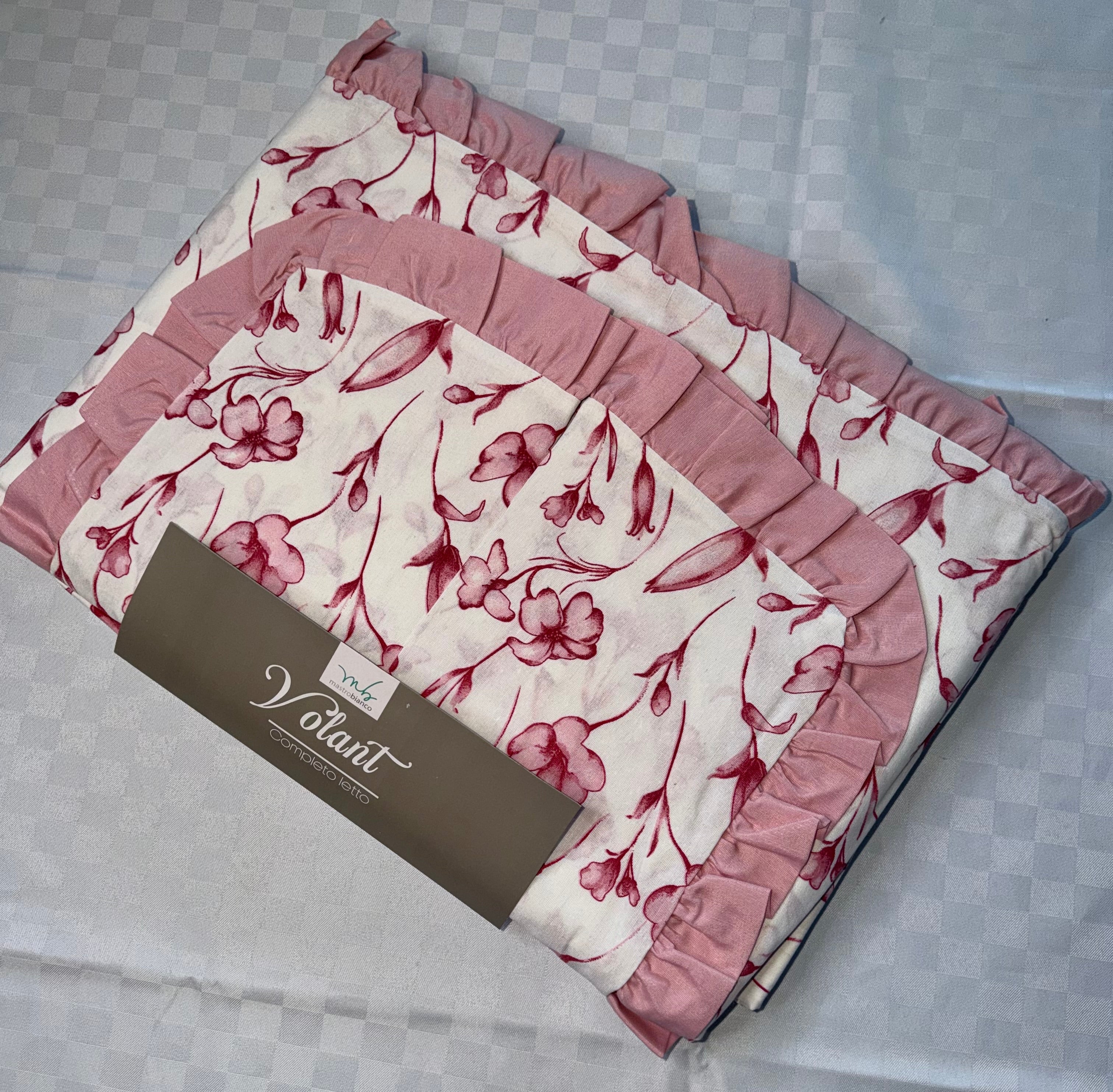 COMPLETO LENZUOLA MATRIMONIALE CON VOILANT Polycotton contiene Lenzuolo sopra, Lenzuolo sotto con angoli e due federe