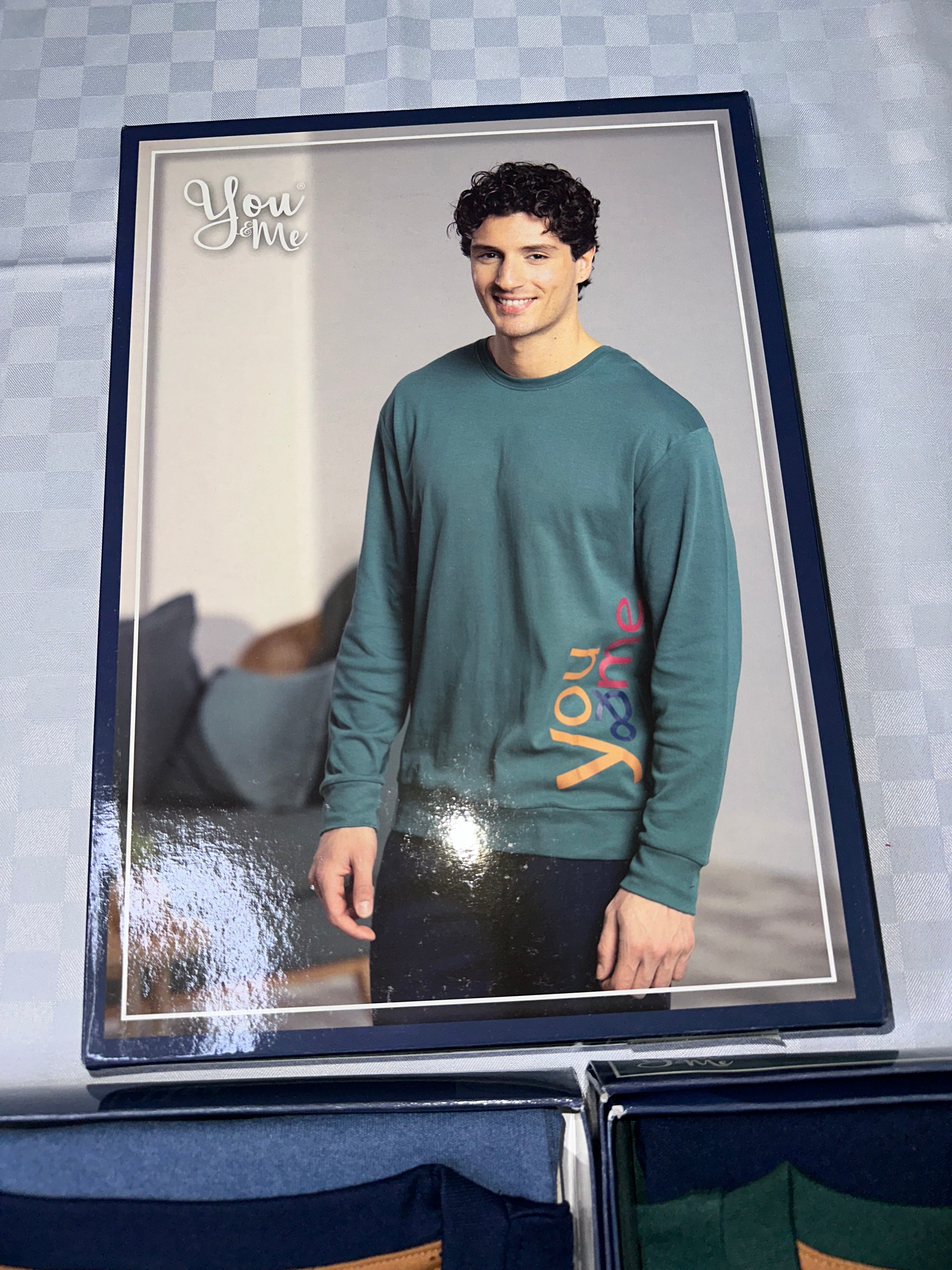 PIGIAMA UOMO IN COTONE CALDO Manica lunga e Pantalone lungo