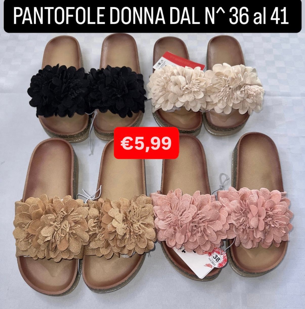 PANTOFOLE DONNA dal Numero 36 al 41