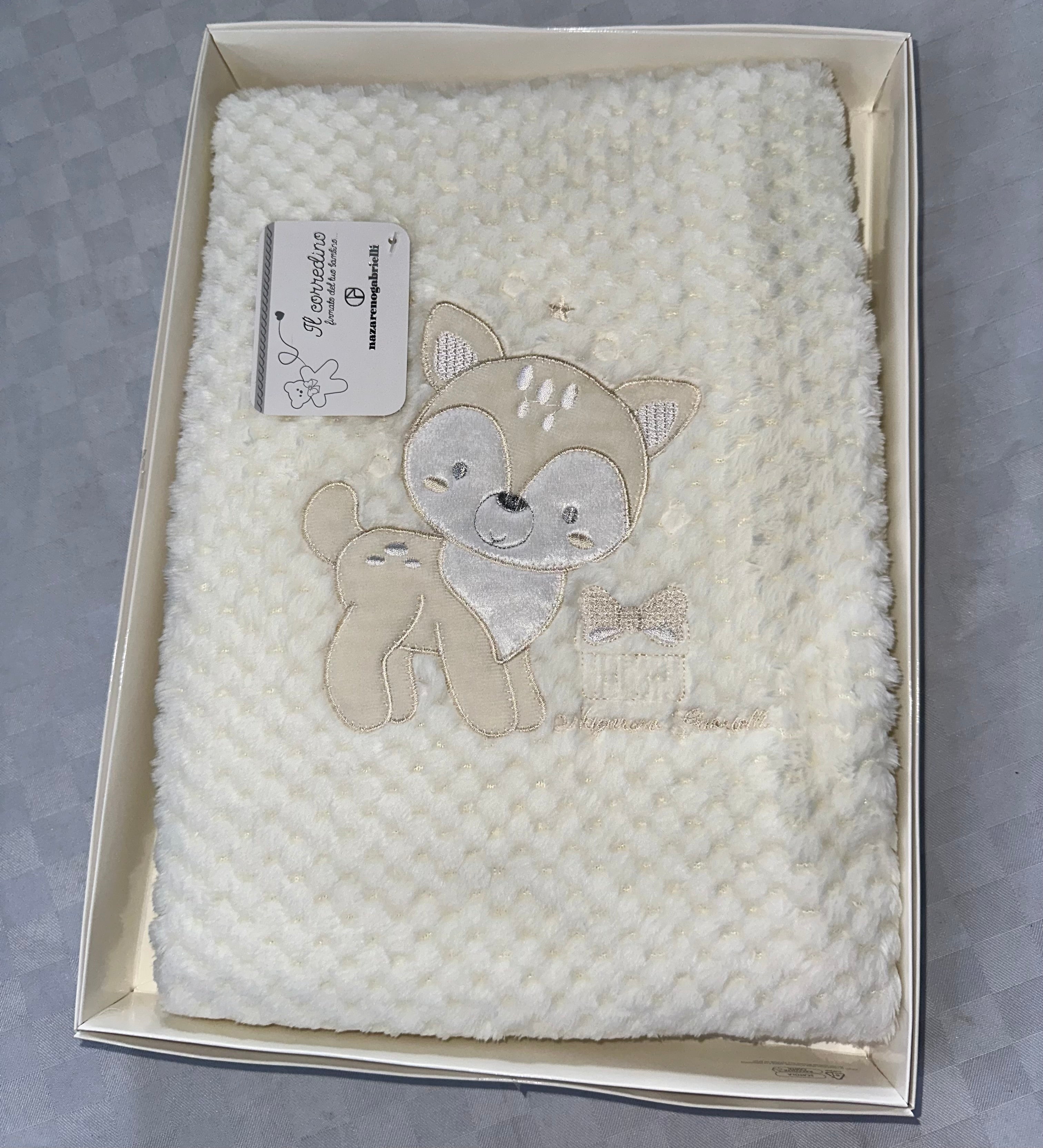 COPERTINA PER CARROZZINA INVERNALE IN MORBIDO PILE 75x95cm NEONATO