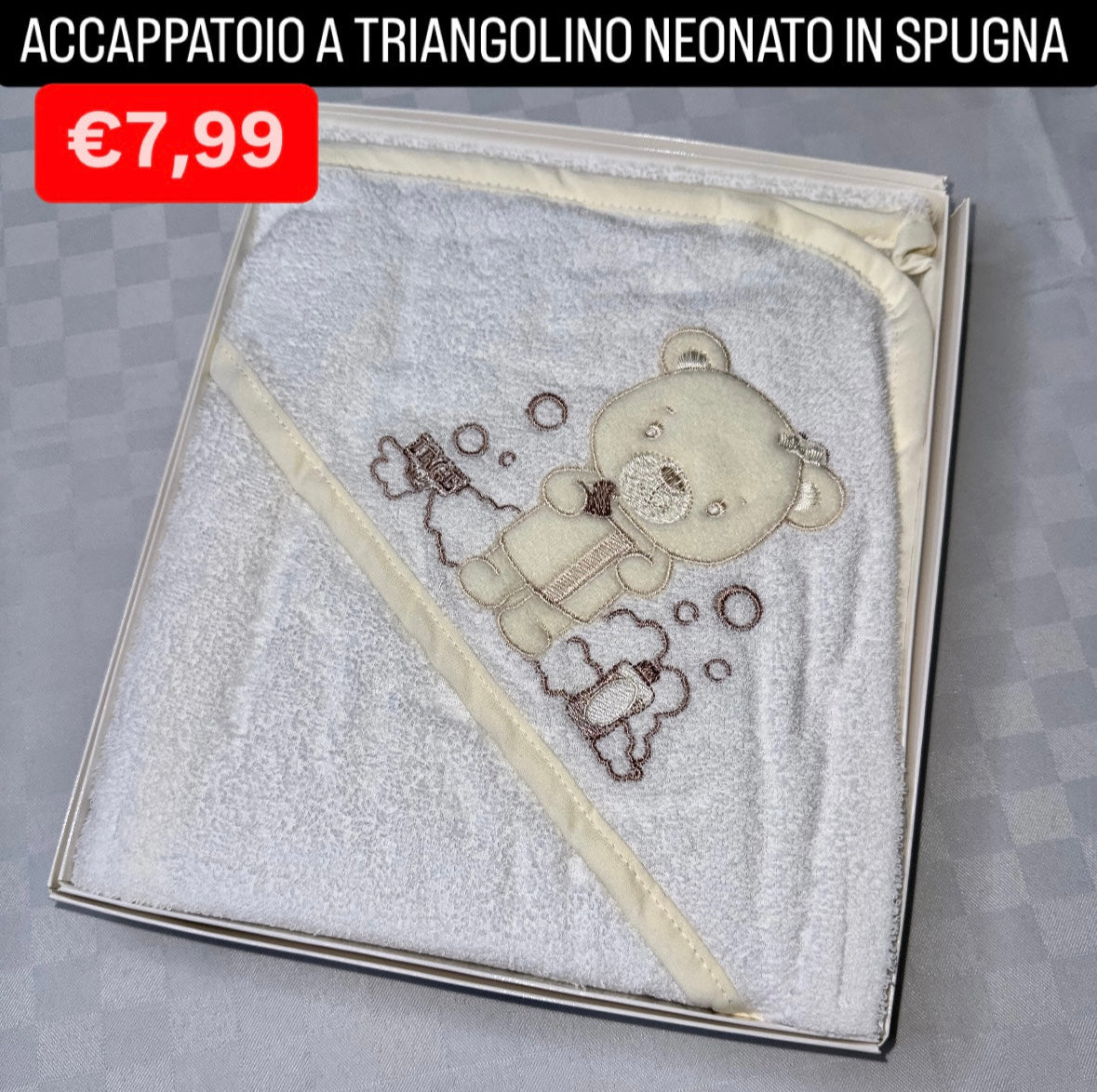 ACCAPPATOIO A TRIANGOLINO NEONATO IN SPUGNA Taglia unica