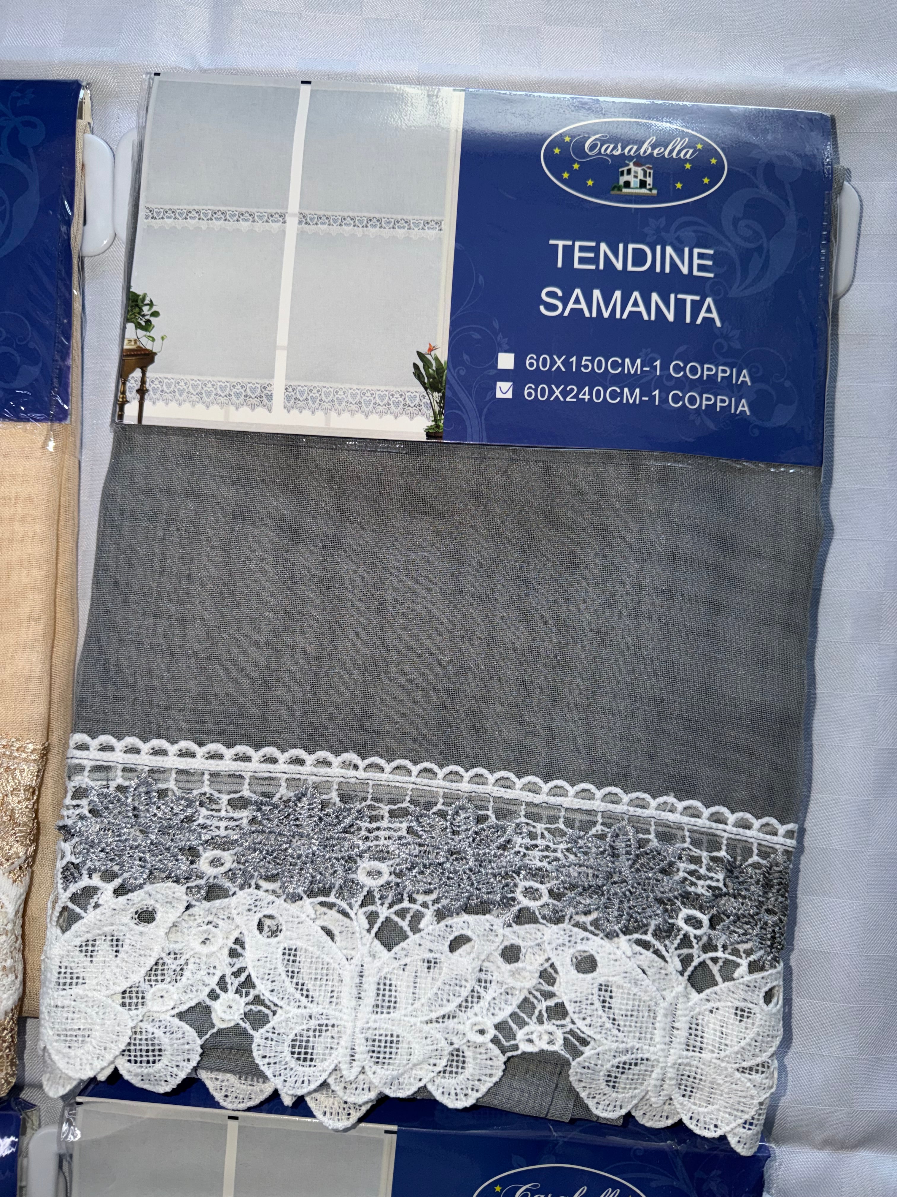 COPPIA DI TENDINE A SPORTELLINO TESSUTO VELATO (CONFEZIONE DA 2 TELI) art. Samanta