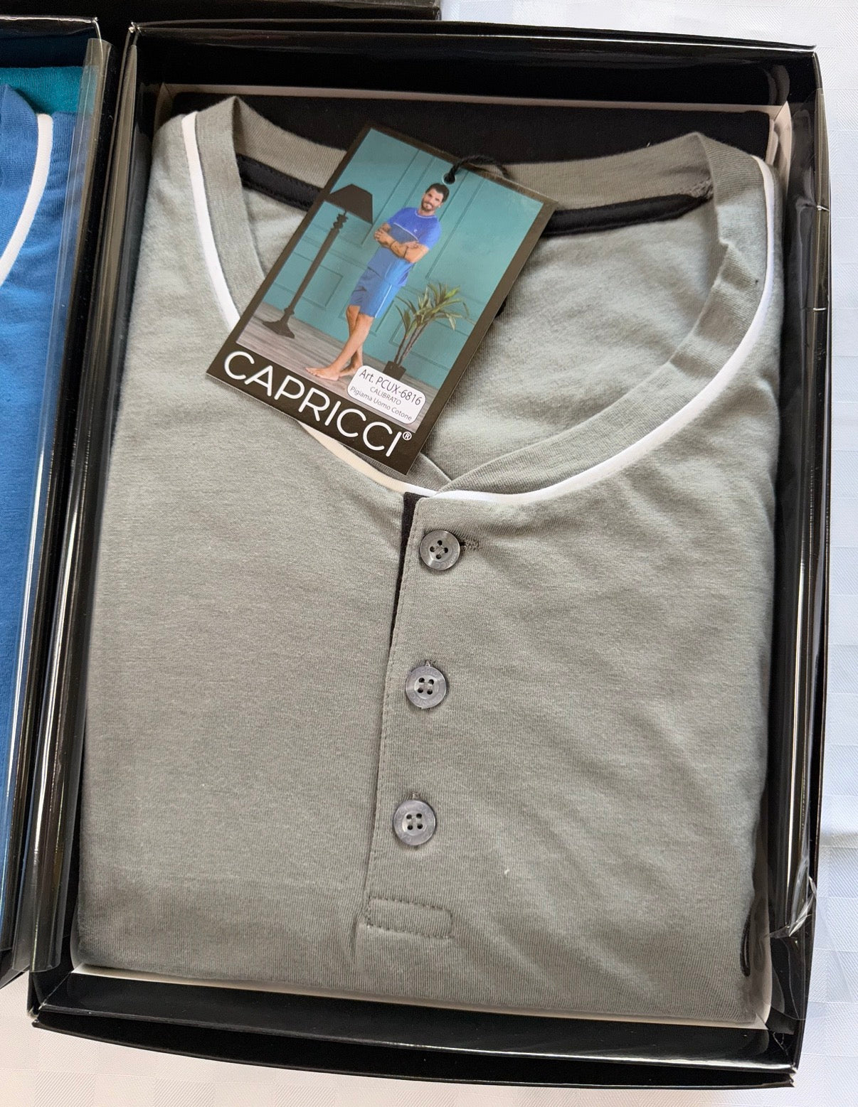 PIGIAMA UOMO CALIBRATO Mezza Manica e Pantaloncino dalla 3XL alla 5XL in 100% cotone