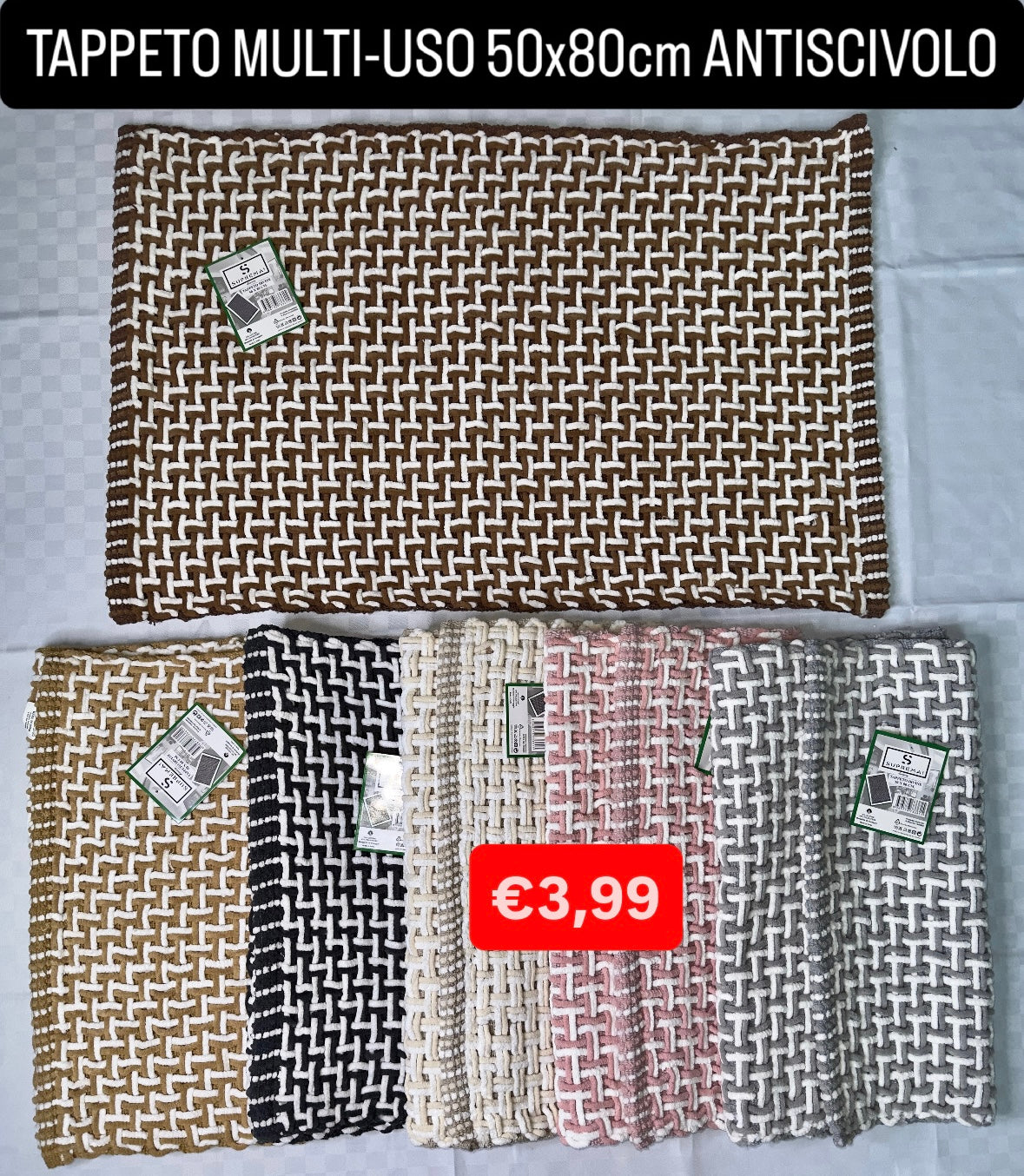 TAPPETO MULTI-USO 50x80cm ANTISCIVOLO