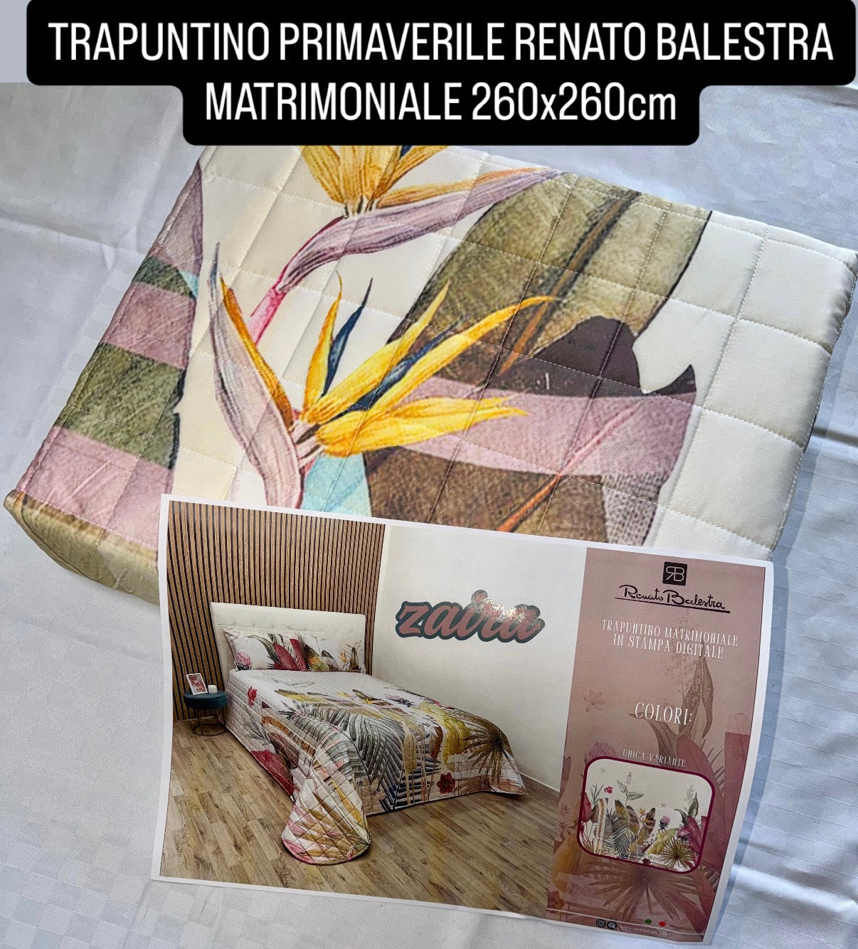 TRAPUNTINO PRIMAVERA/ESTATE  MATRIMONIALE misura 260x270cm RENATO BALESTRA