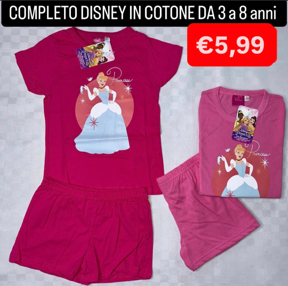 PIGIAMA IN COTONE BIMBA Mezza Manica e Pantaloncino