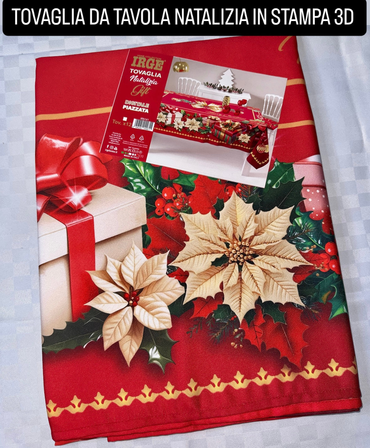 TOVAGLIA DA TAVOLA NATALIZIA IN STAMPA 3D